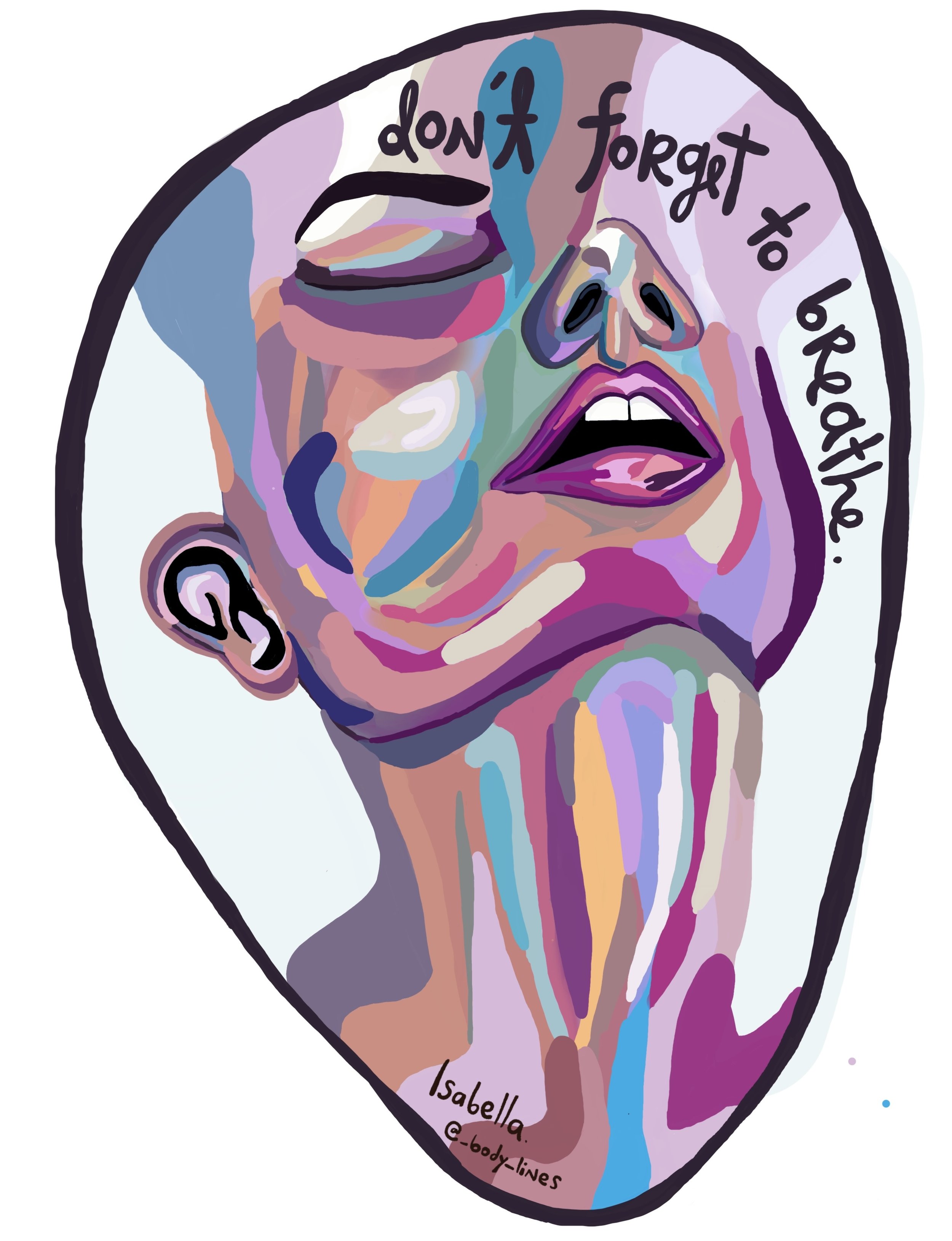 Don't Forget to Breathe Sticker