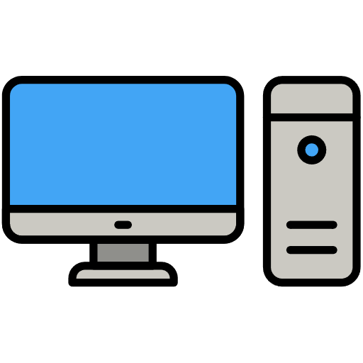 Computer monitor and desktop tower