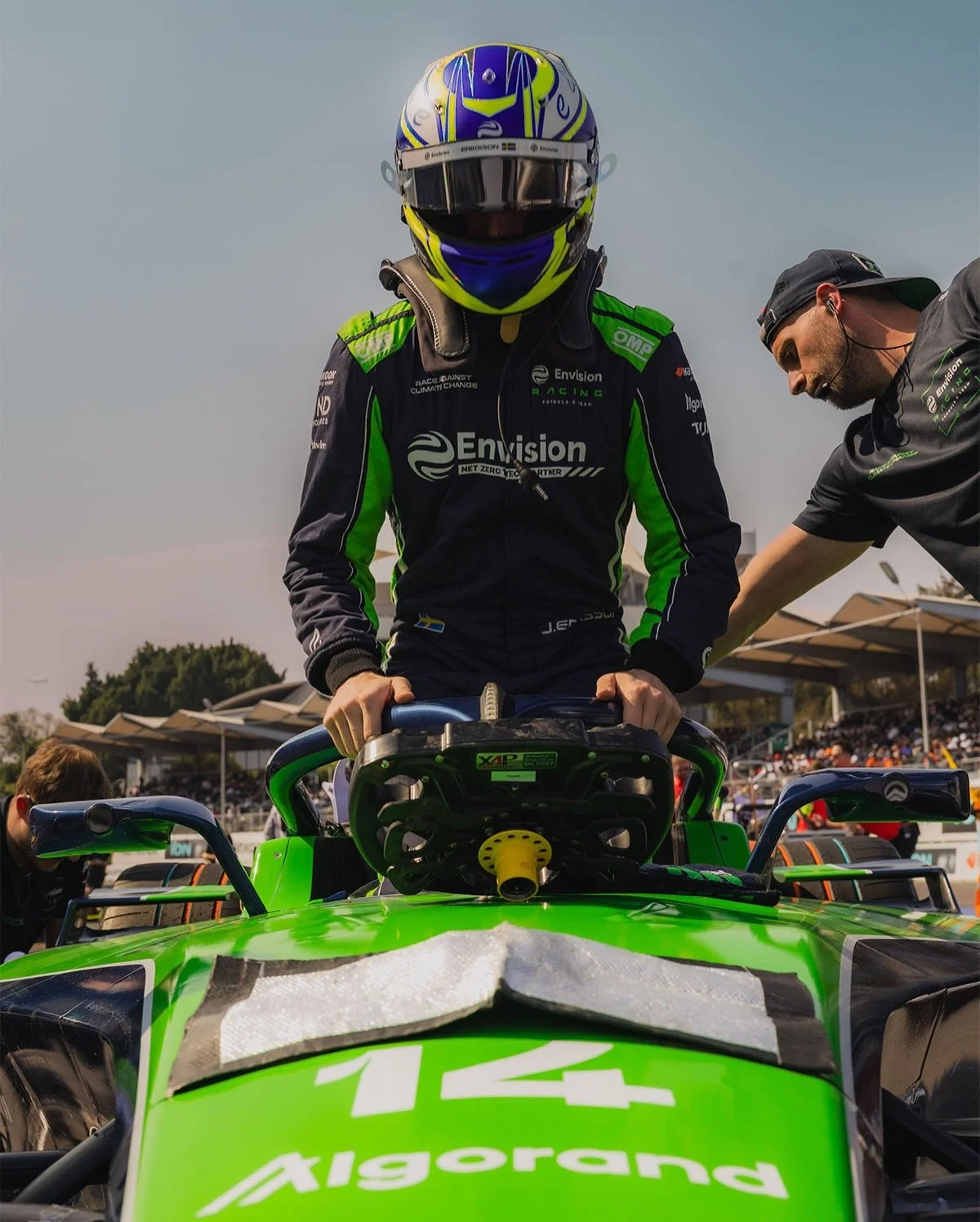 Hold and drag to load Joel into the car. 

Shot for Spacesuit x Envision Racing