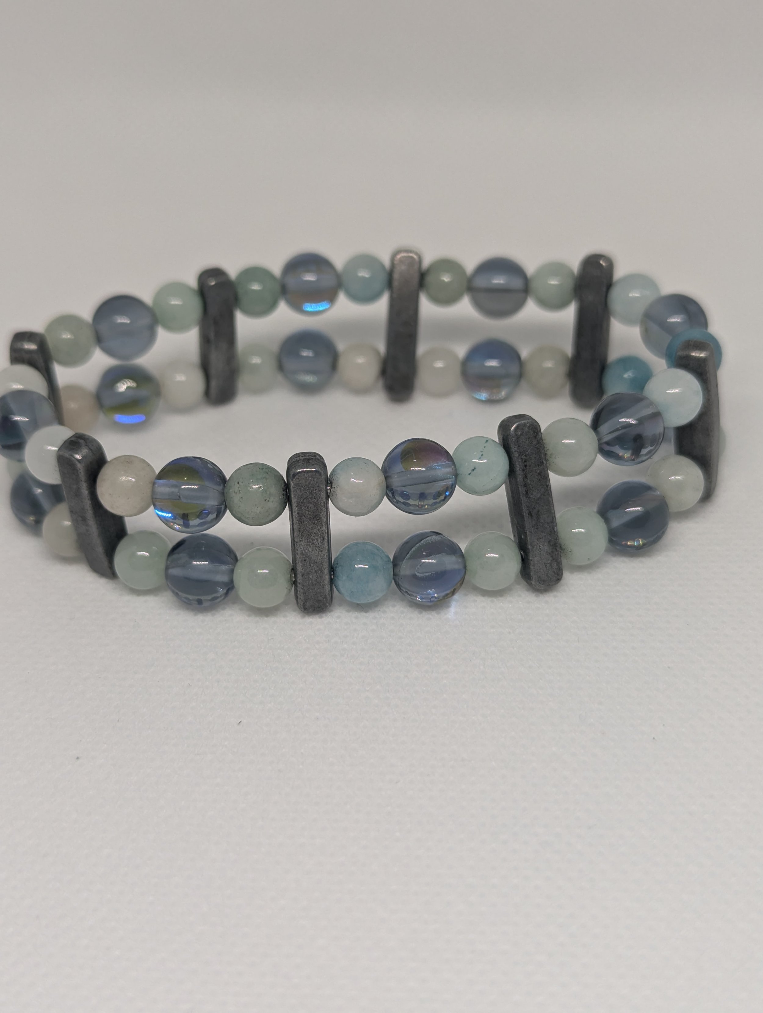 Aquamarine 2 Tier Bracelet