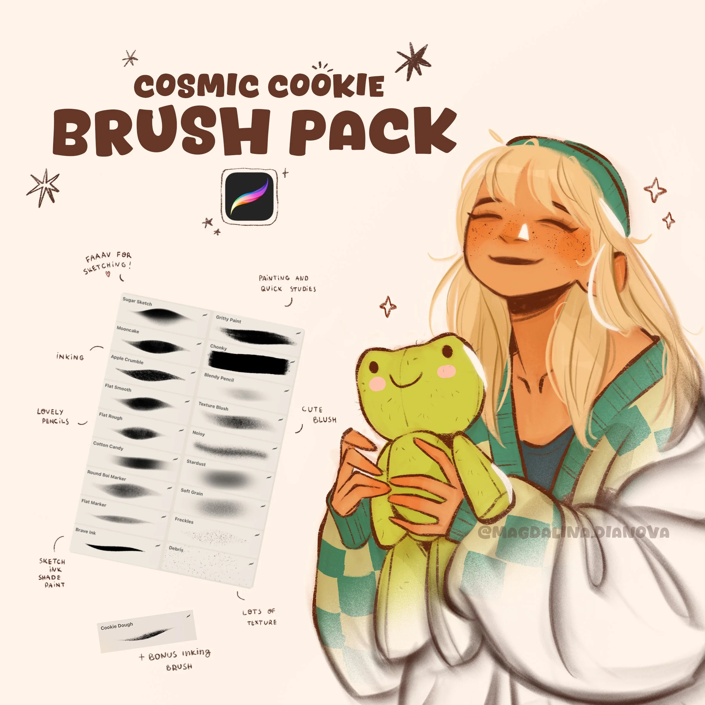 Cosmic Cookie - Brushes for Procreate