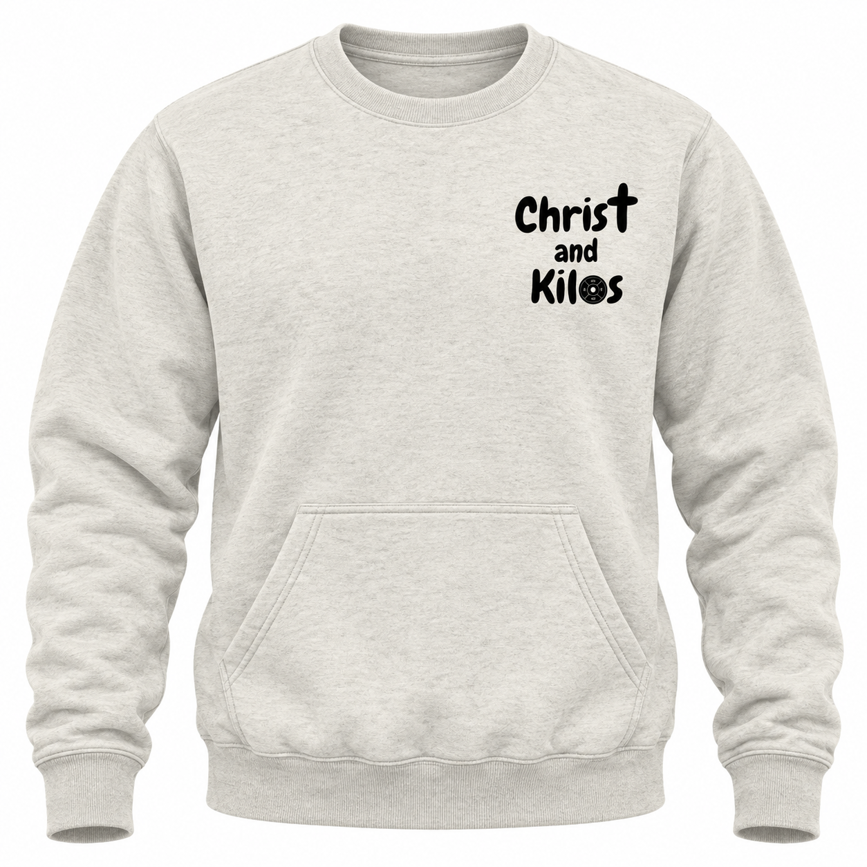 Oatmeal Christ and Kilos Sweatshirt.png