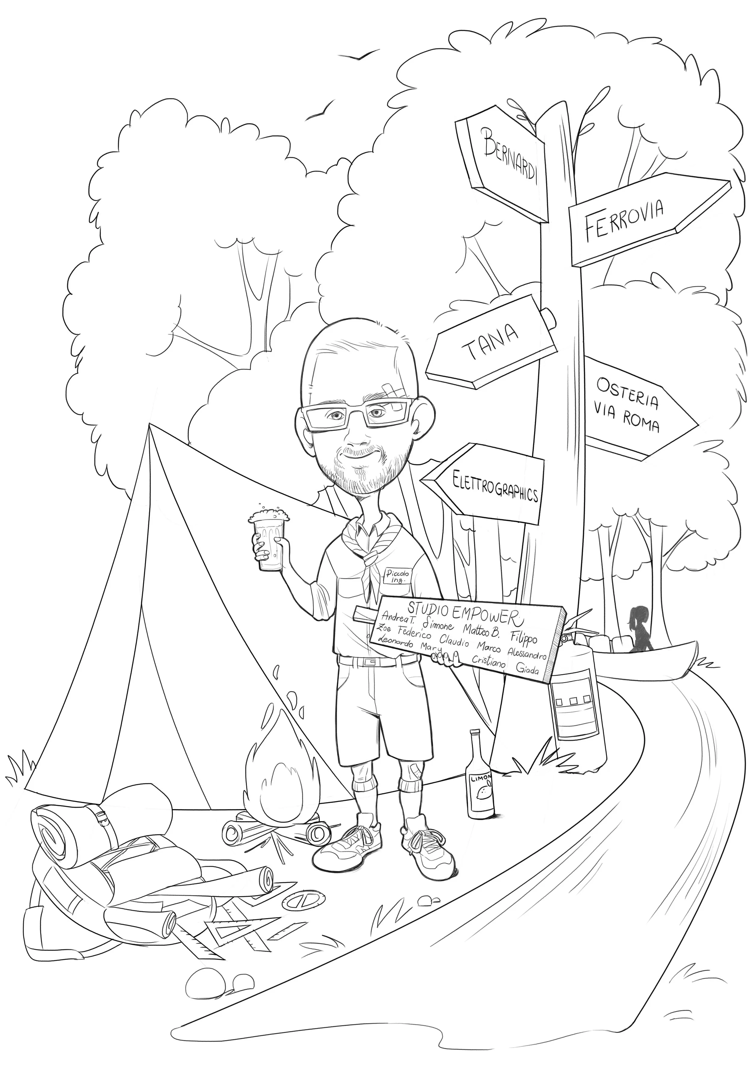 Caricatura di compleanno