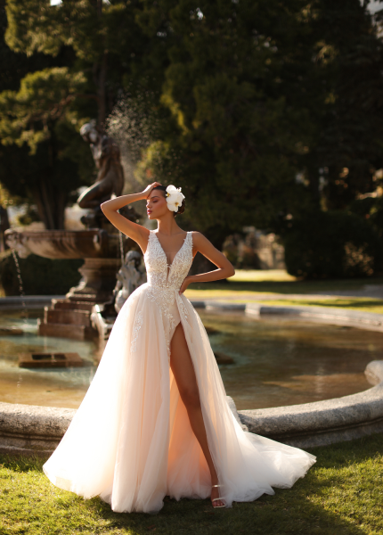 Tall Brides Wedding Gown For Slim Bride Garden Party Wedding Party Dresses  Bride Flor A-line