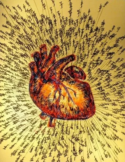 Art Piece: Heart Measured in Inches by Enrique Castrejon