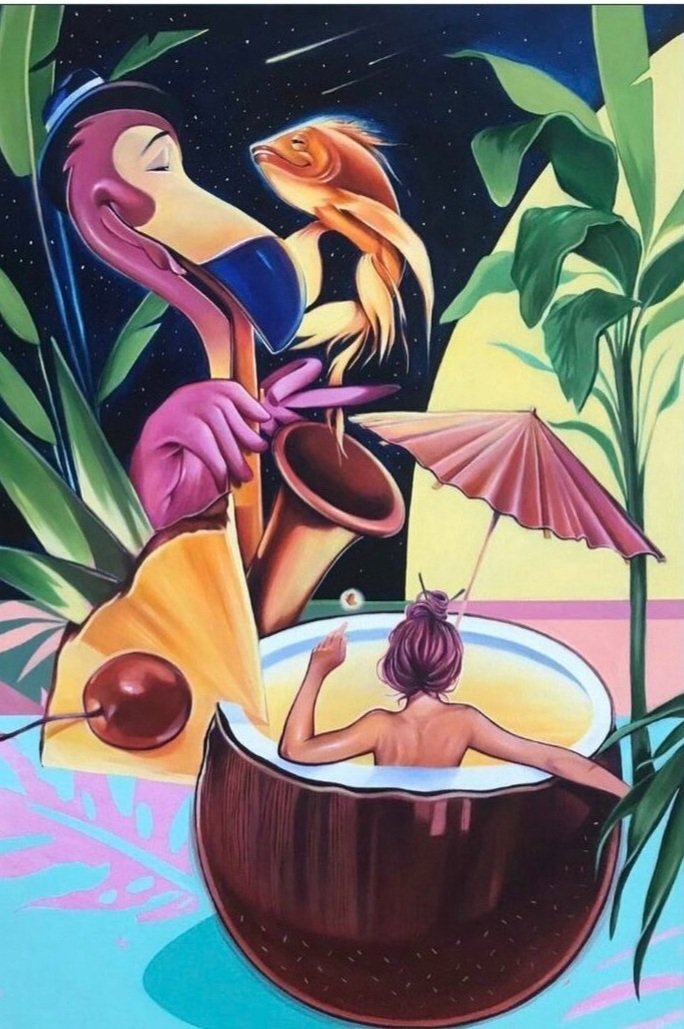 MIDNIGHT OUTING
Acrylic on Canvas, 24 x 36