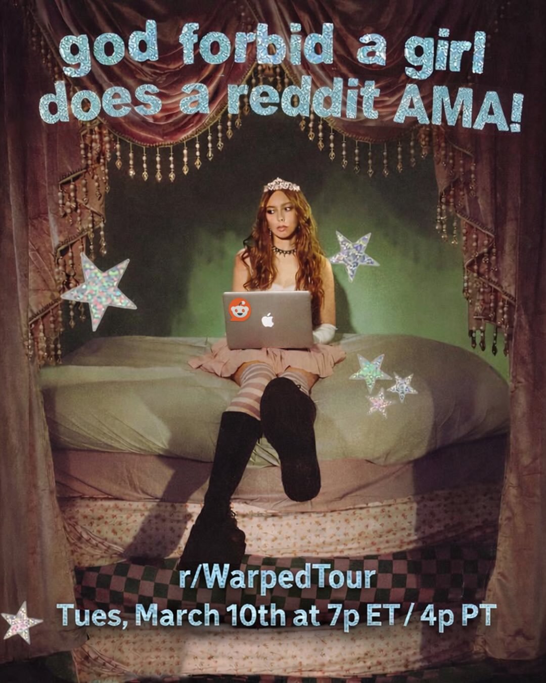 AMA Alert Tomorrow w/ @lolo at the r/WarpedTour Reddit page, Tue Mar 10 at 7p ET / 4p PT. L!nk in MBH b&igrave;o if needed. 

Also check out &lsquo;the punisher&rsquo; song, out now!

Not only will L&Oslash;L&Oslash; be at @vanswarpedtour dc, long be