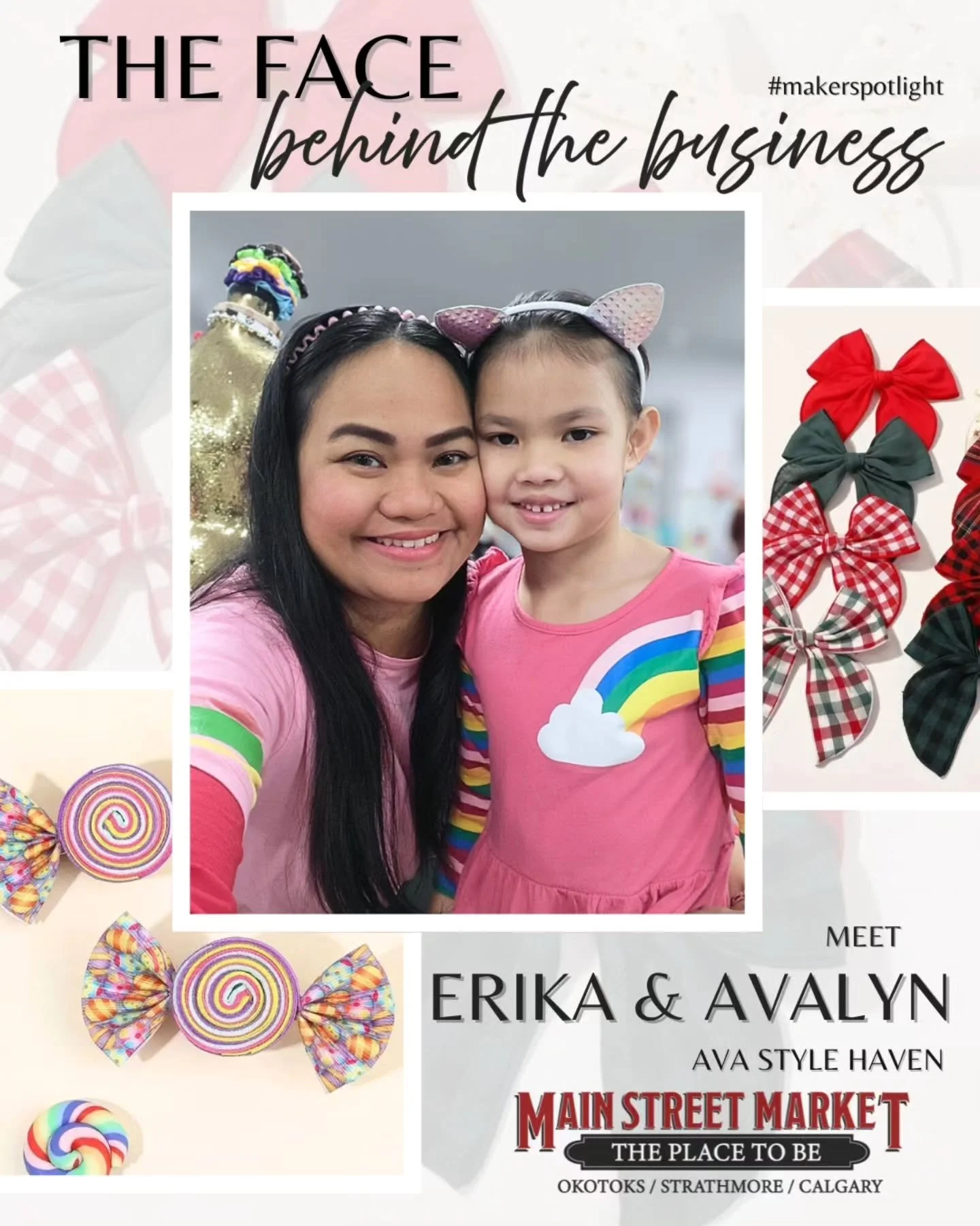 The Face Behind the Business: Ava Style Haven
Meet Erika and Avalyn, the mom & daughter team behind @avastylehaven .
Together, they design and handmake beautiful hair and fashion accessories for all ages; from scrunchies and bow barrettes to he