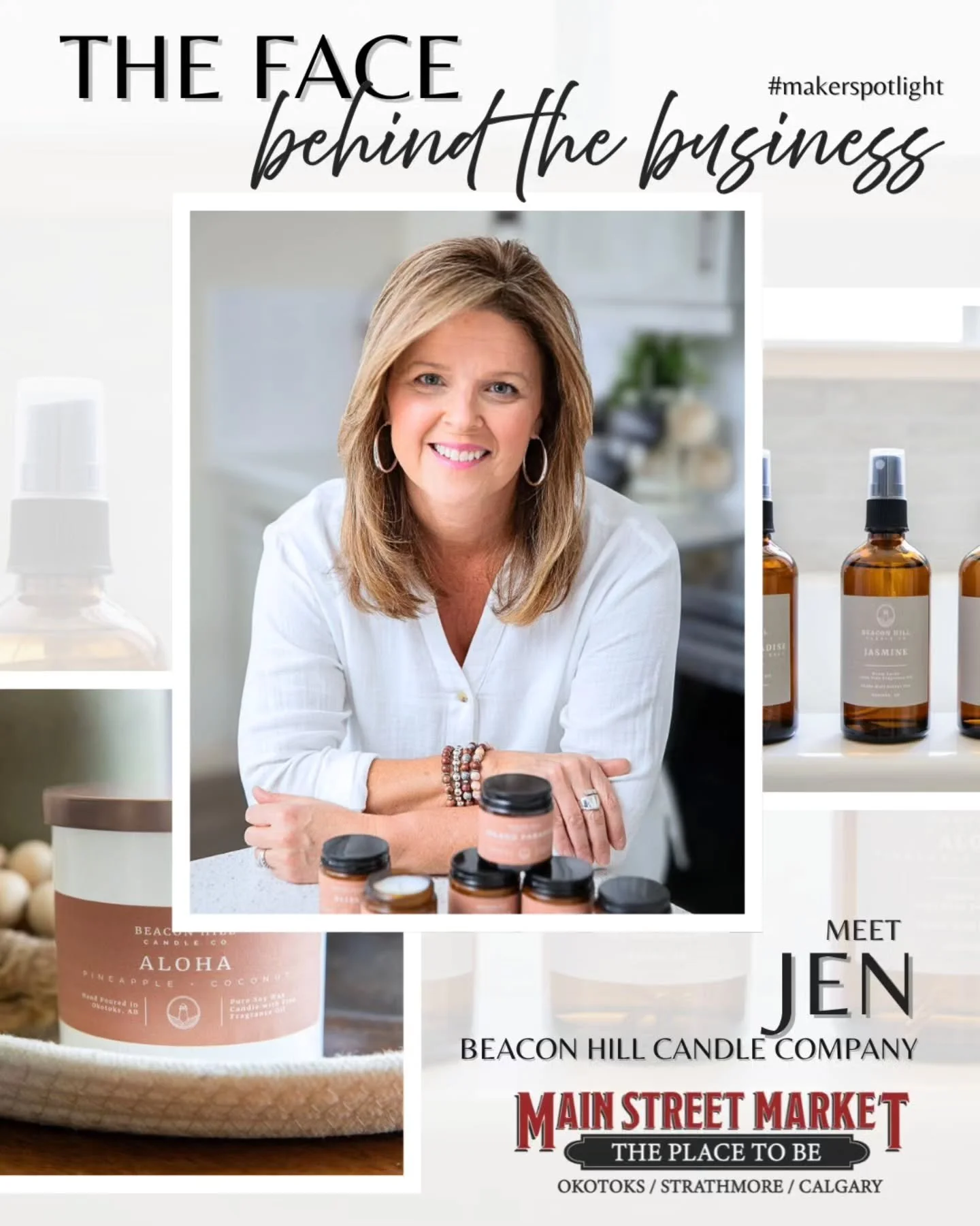 The Face Behind the Business: Beacon Hill Candle Company
Meet Jen, the heart and hands behind @beaconhillcandleco , based in Okotoks, Alberta.
Originally from New Brunswick, Jen’s journey connects two beautiful parts of Canada; the rugged Mar