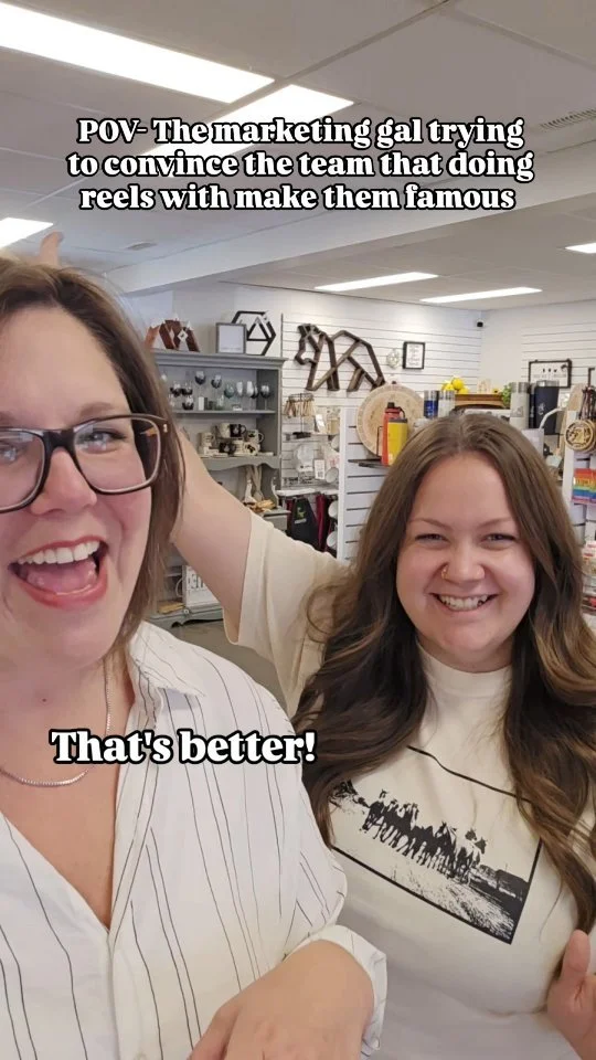 'You'll be famous, I'm sure of it' .... The little white lie I tell the team to get them to do reels with me 🤣 @mainstreetmarket.ca 
#mainstreetmarketca #justforfun #reelfamous #albertamaker