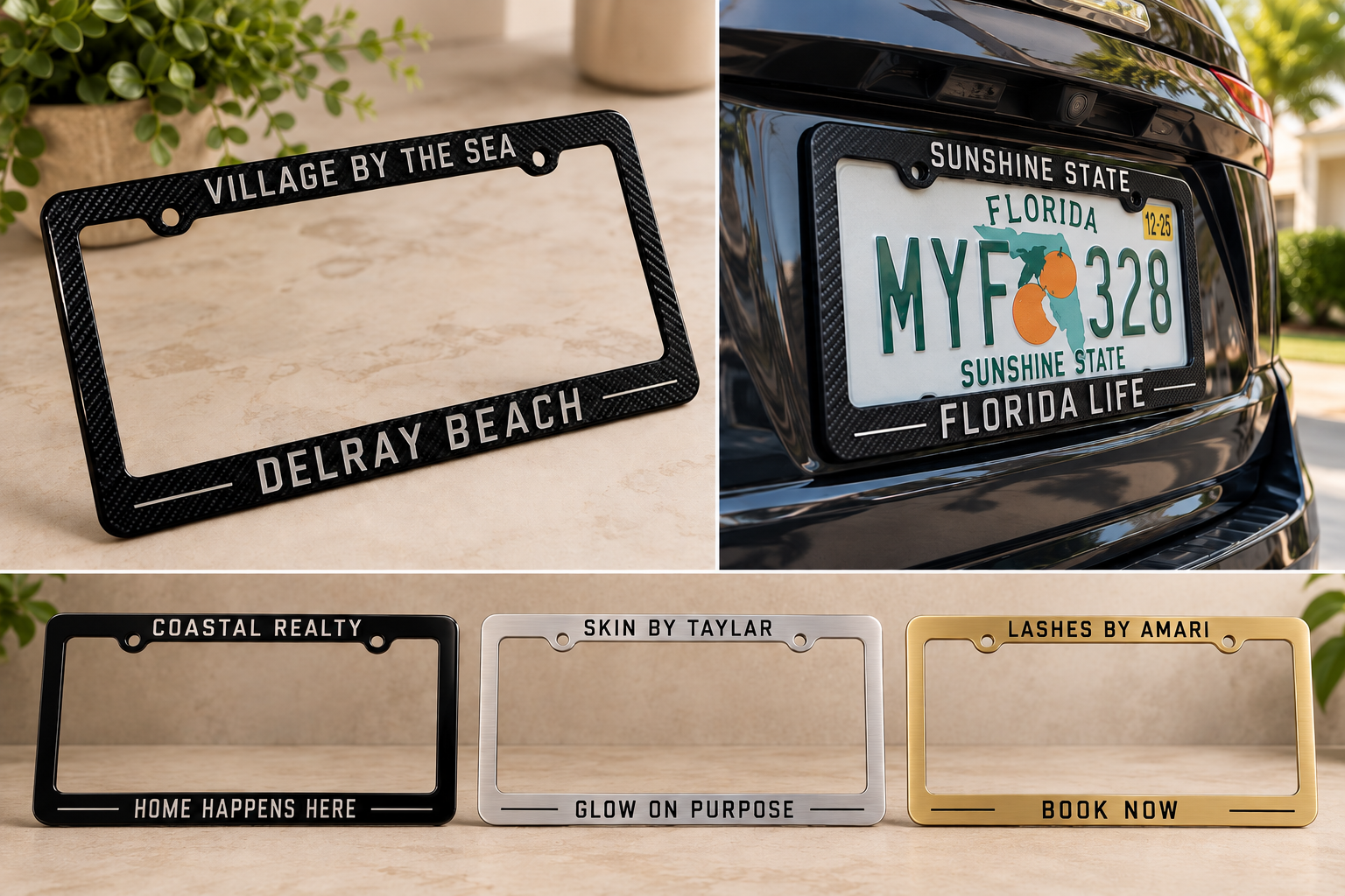 Custom Personalized License Plate Frame