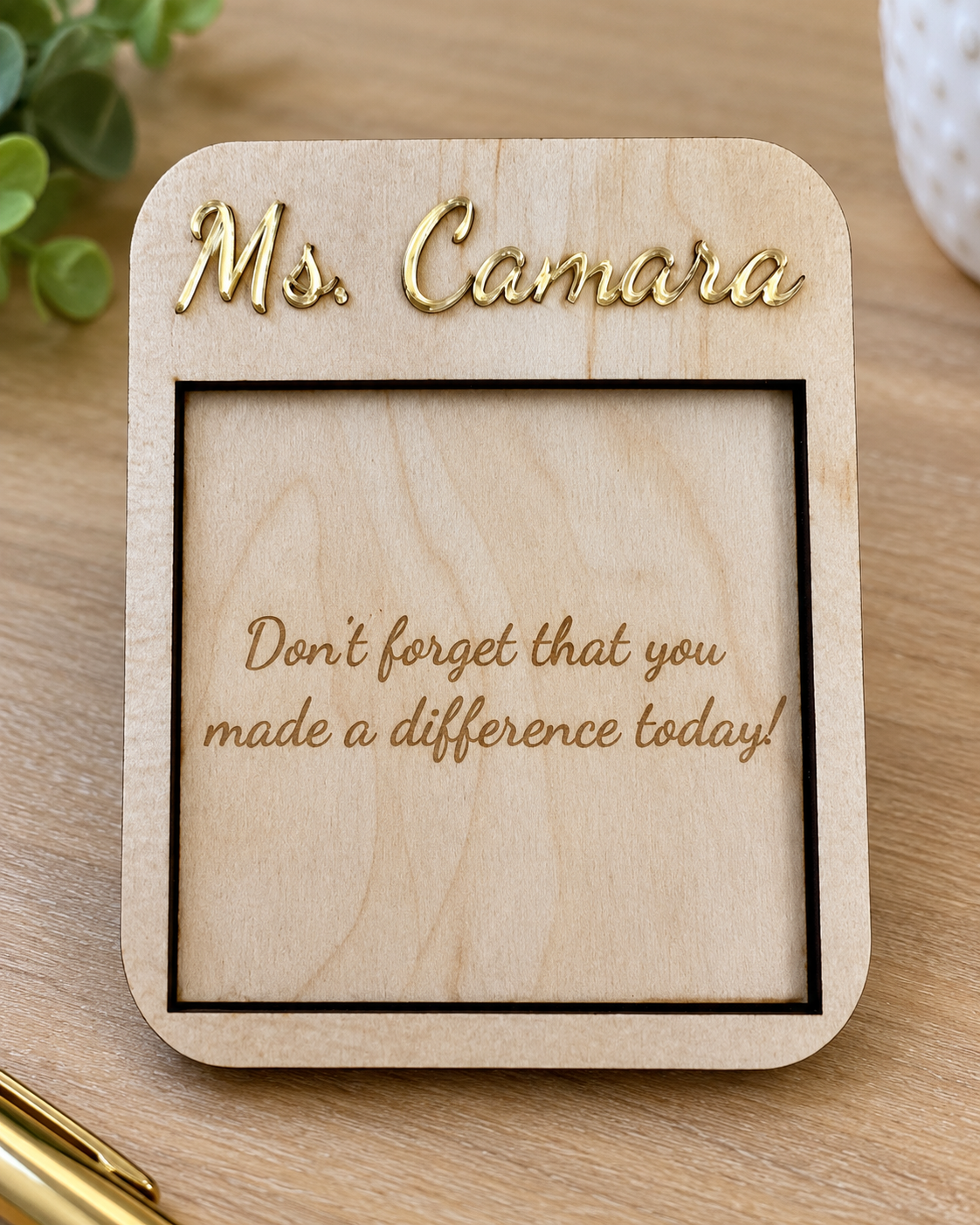 Personalized Sticky Note Holder – Teacher Appreciation Gift