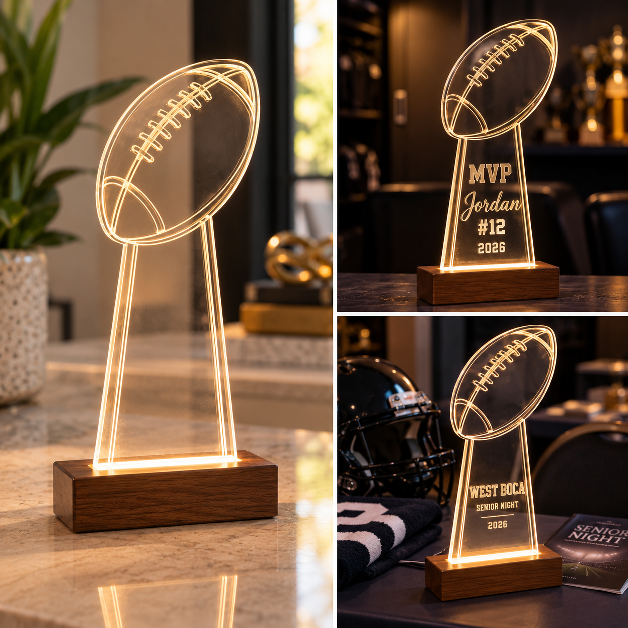 LED Football Trophy