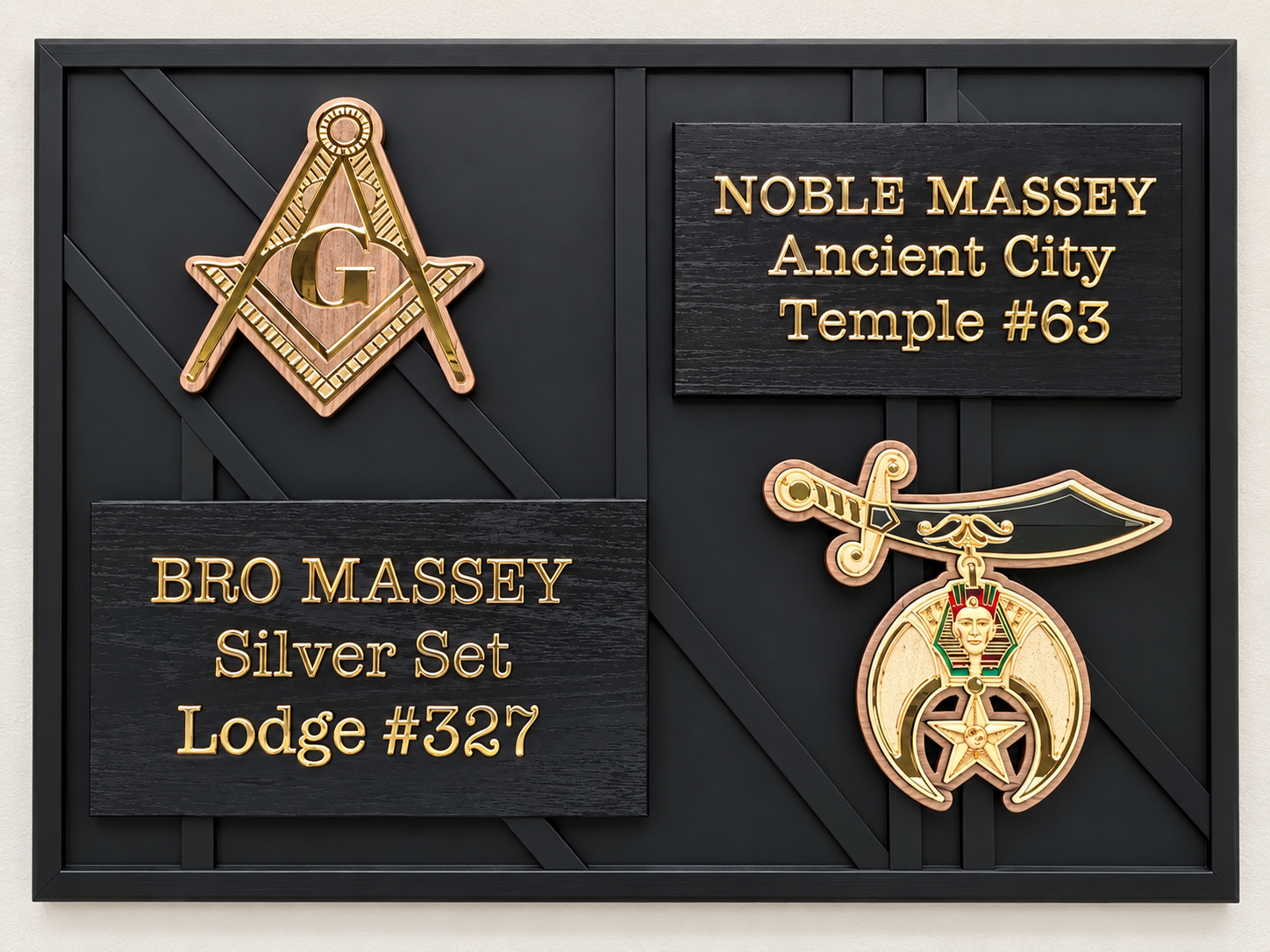 Custom Masonic Wall Plaque