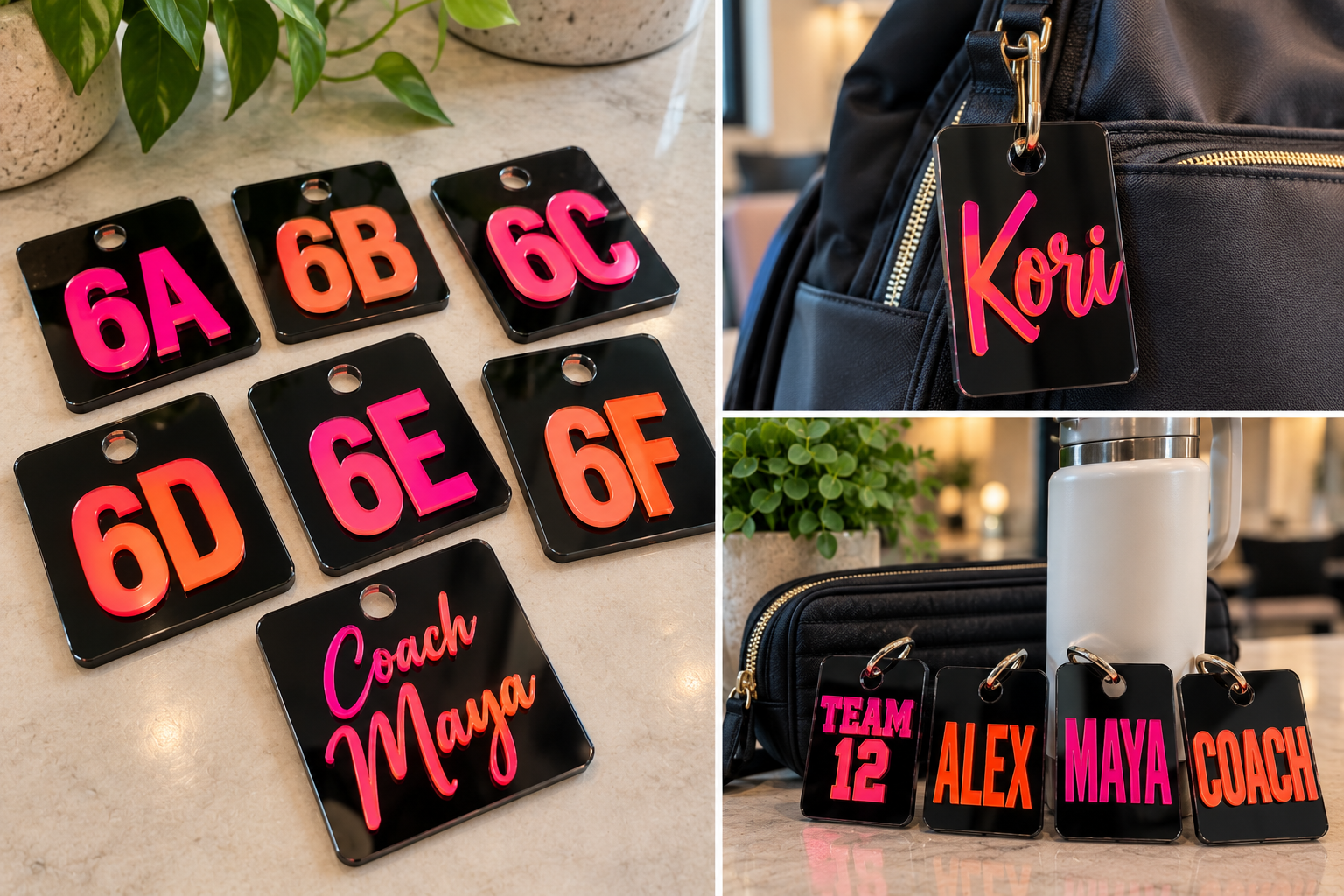 Custom Acrylic Bag Tags