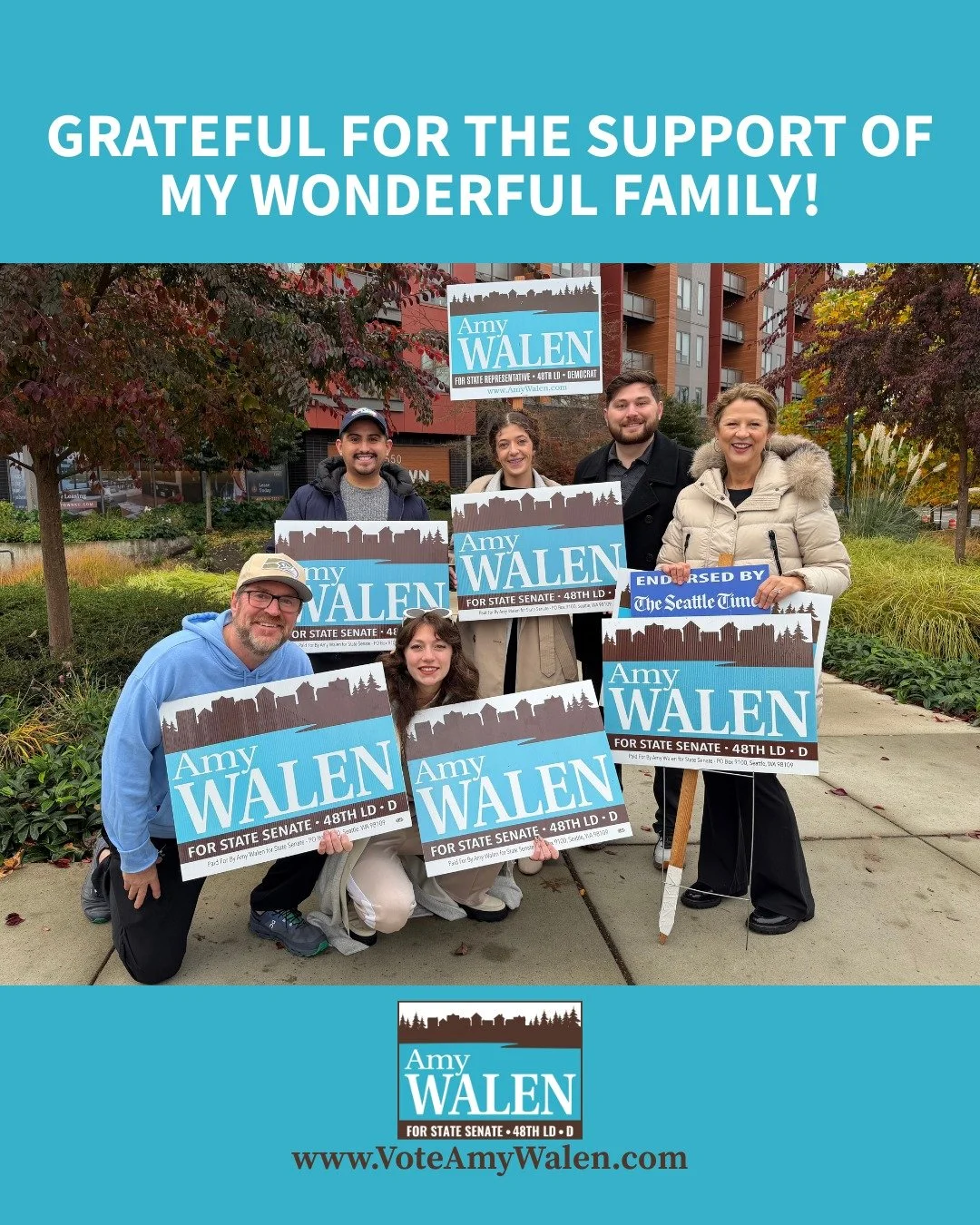 Election Day is here, and I want to pause and thank my incredible family. Running for office takes commitment, courage, and a deep belief in the power of community&mdash;and I couldn&rsquo;t do it without them. From early mornings waving signs to yea