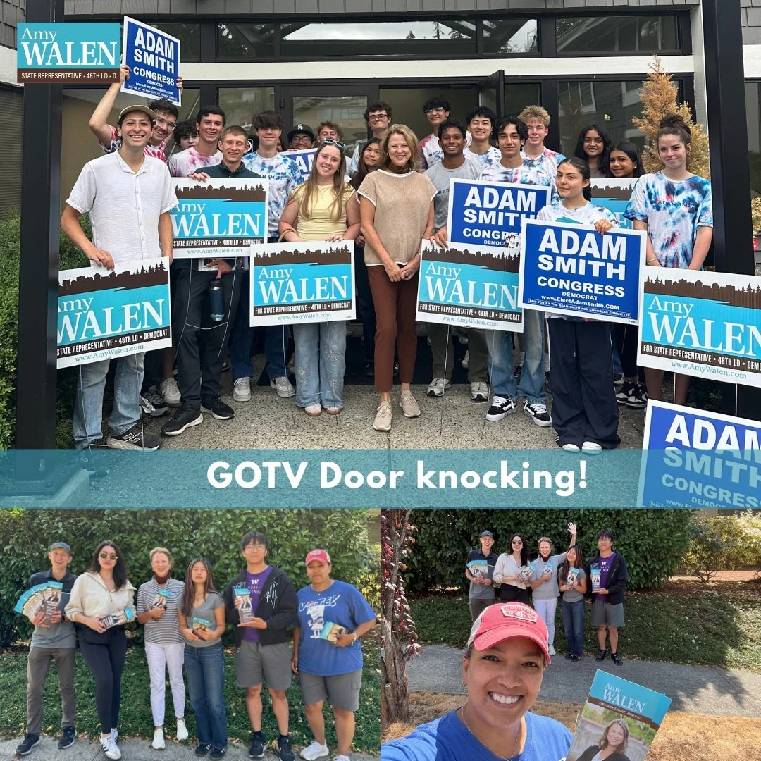 The final countdown is on! Joined Team @electadamsmith &amp; @kristinemreeves to get out the vote last weekend. 

Grateful to our awesome team of young volunteers, we couldn't do it without you! #voteamywalen #amyfor48th #Voteamy