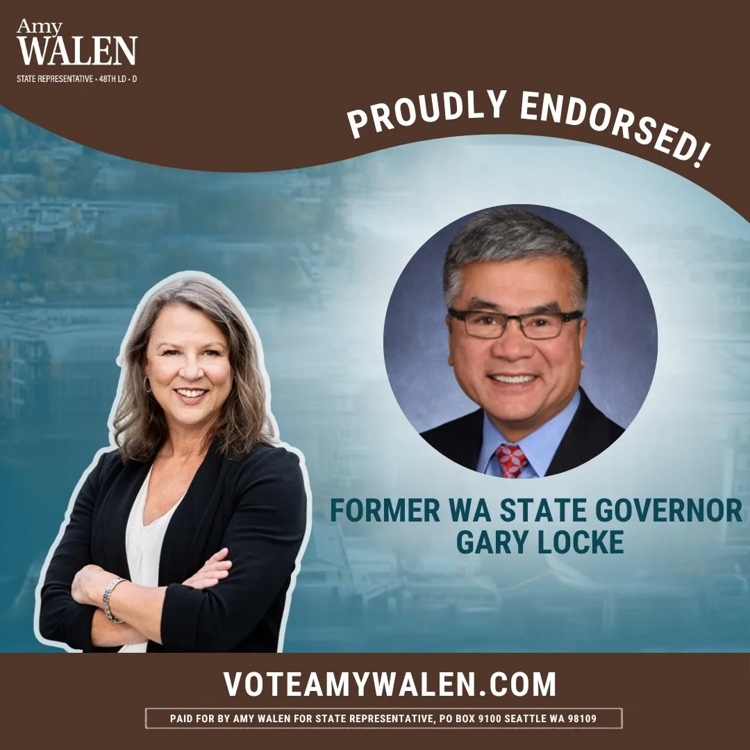 Humbled to have received the endorsement of former Washington State Governor Gary Locke!

Governor Locke made history as the first Chinese American governor in the United States and later became the first Chinese American ambassador to China. During 