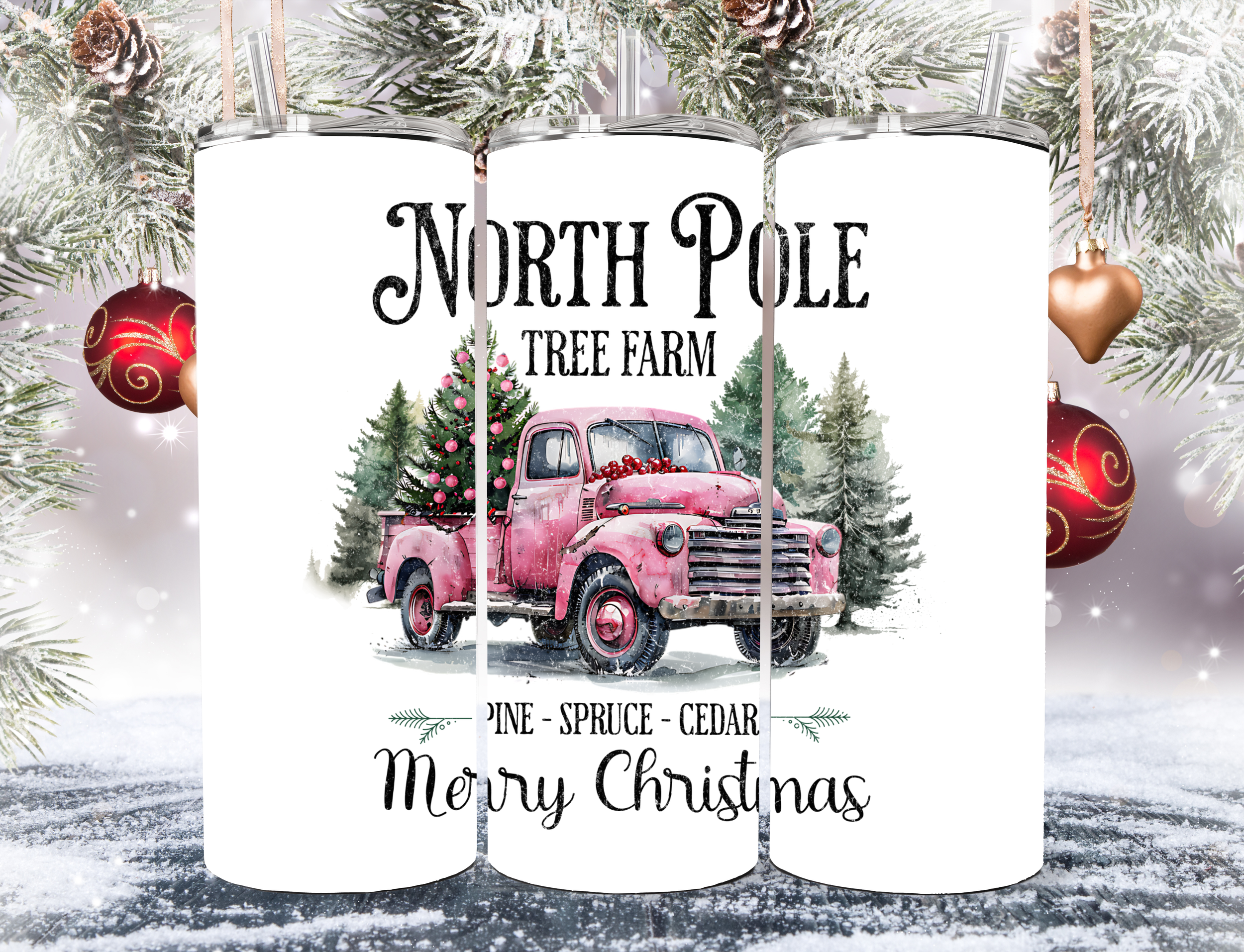 North Pole Tree Farm 20oz Tumbler