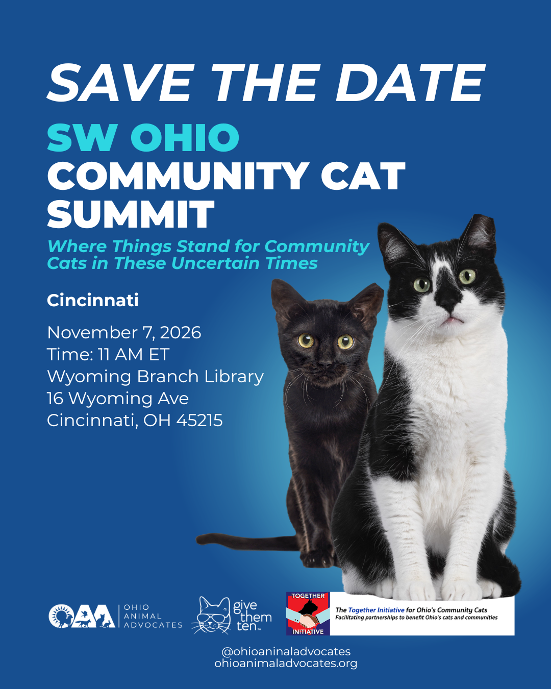 SW Ohio Community Cat Summit in Cincinnati