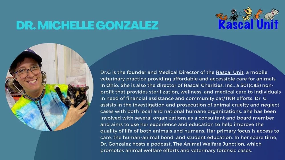 🐱 We&rsquo;re thrilled to welcome Dr. Michelle &ldquo;Dr. G&rdquo; Gonzalez, founder of the Rascal Unit and host of The Animal Welfare Junction! 

🩺🐾 Dr. G&rsquo;s work brings affordable veterinary care and spay/neuter services to communities acro
