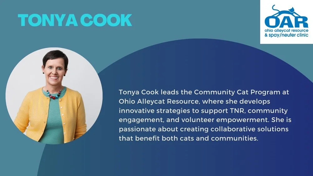 🐱 Meet Tonya Cook, Community Cat Program Lead at Ohio Alleycat Resource! 💕 

Tonya&rsquo;s work empowers volunteers and creates sustainable, cat-friendly communities across Ohio. Learn how collaboration and community engagement drive successful TNR