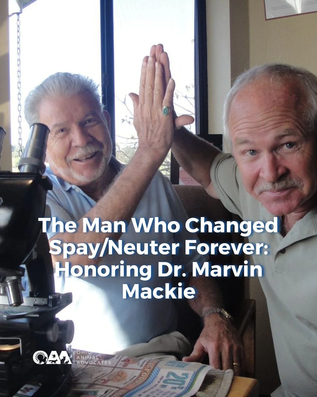 From high-volume surgery to global mentorship, Dr. Marvin Mackie helped build the foundation of today&rsquo;s humane spay/neuter movement. We honor his legacy. 🐶🐱

Read the rest of Dr. Mackie's story at https://www.ohioanimaladvocates.org/news/hono