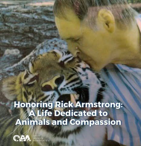 We are deeply saddened to share the passing of Rick Armstrong, longtime caretaker of Butternut Farm Wildcat Sanctuary.

OAA had the honor of visiting Butternut through our Real Ohio Tours and recognizing Rick and the sanctuary with our Sanctuary of t