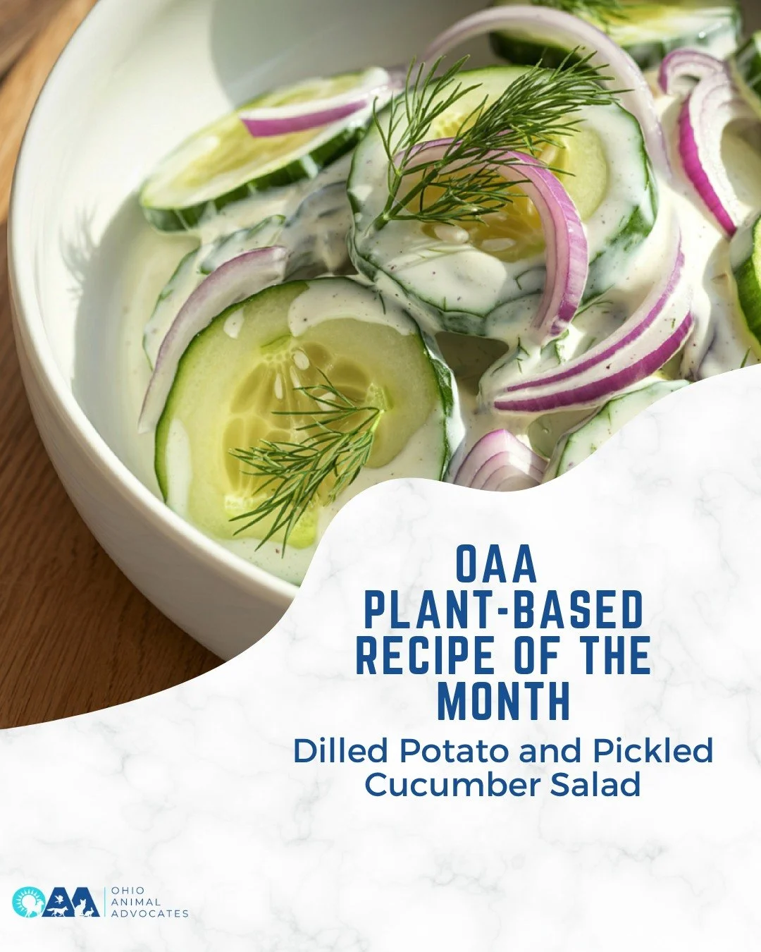 This month&rsquo;s plant-based recipe is anything but your average potato salad. 🥔🌿

Bright, tangy, and full of crunch, this dilled potato and pickled cucumber salad swaps in vegan mayo for a lighter, more compassionate twist on a classic.

Proof t