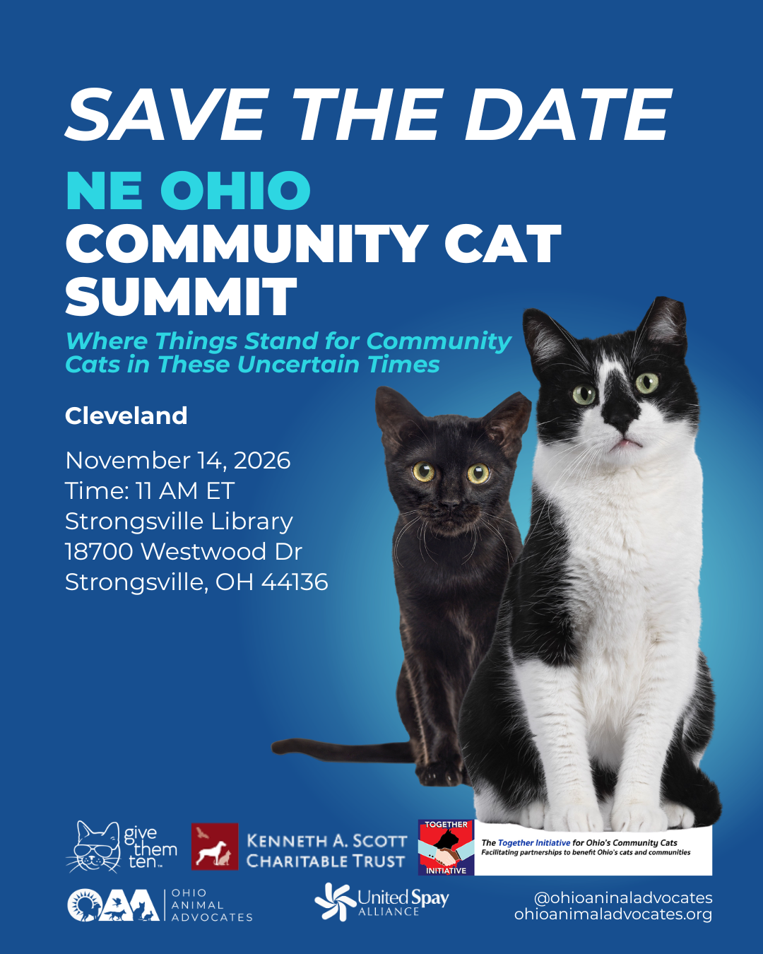 NE Ohio Community Cat Summit in Cleveland