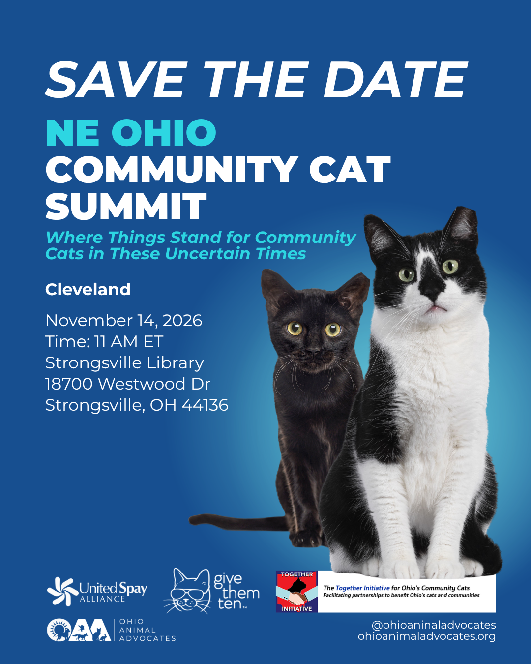 NE Ohio Community Cat Summit in Cleveland