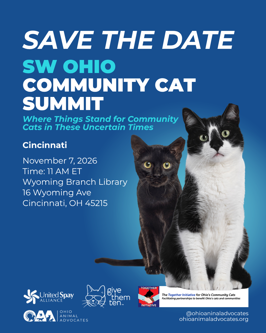 SW Ohio Community Cat Summit in Cincinnati