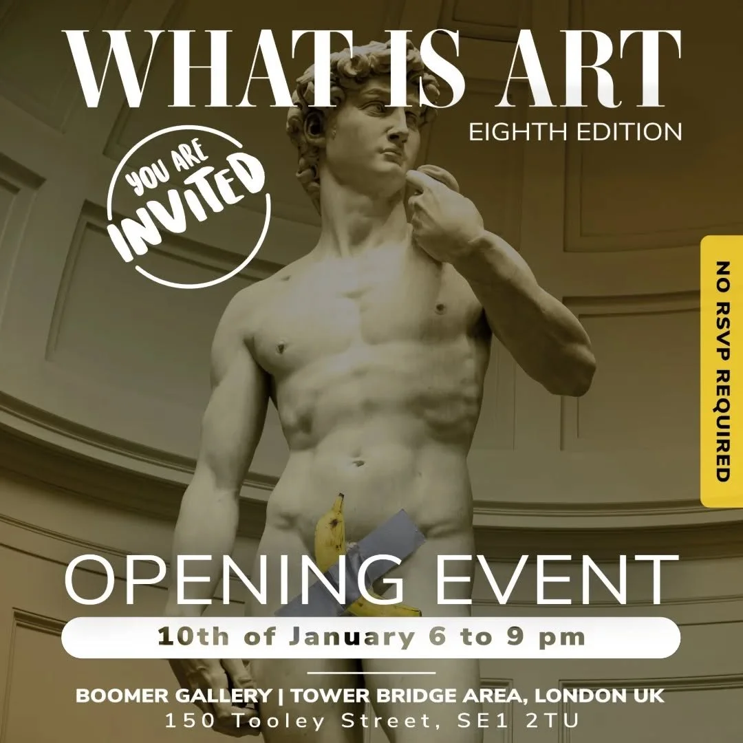 ✨️ Happy New Year! Let&rsquo;s get it off to a good start. It is my pleasure to invite all my followers to the opening of Boomer Gallery&rsquo;s &ldquo;What is Art?&rdquo; exhibition in Tower Bridge, on Friday 10th January from 6pm to 9pm. I am a fea