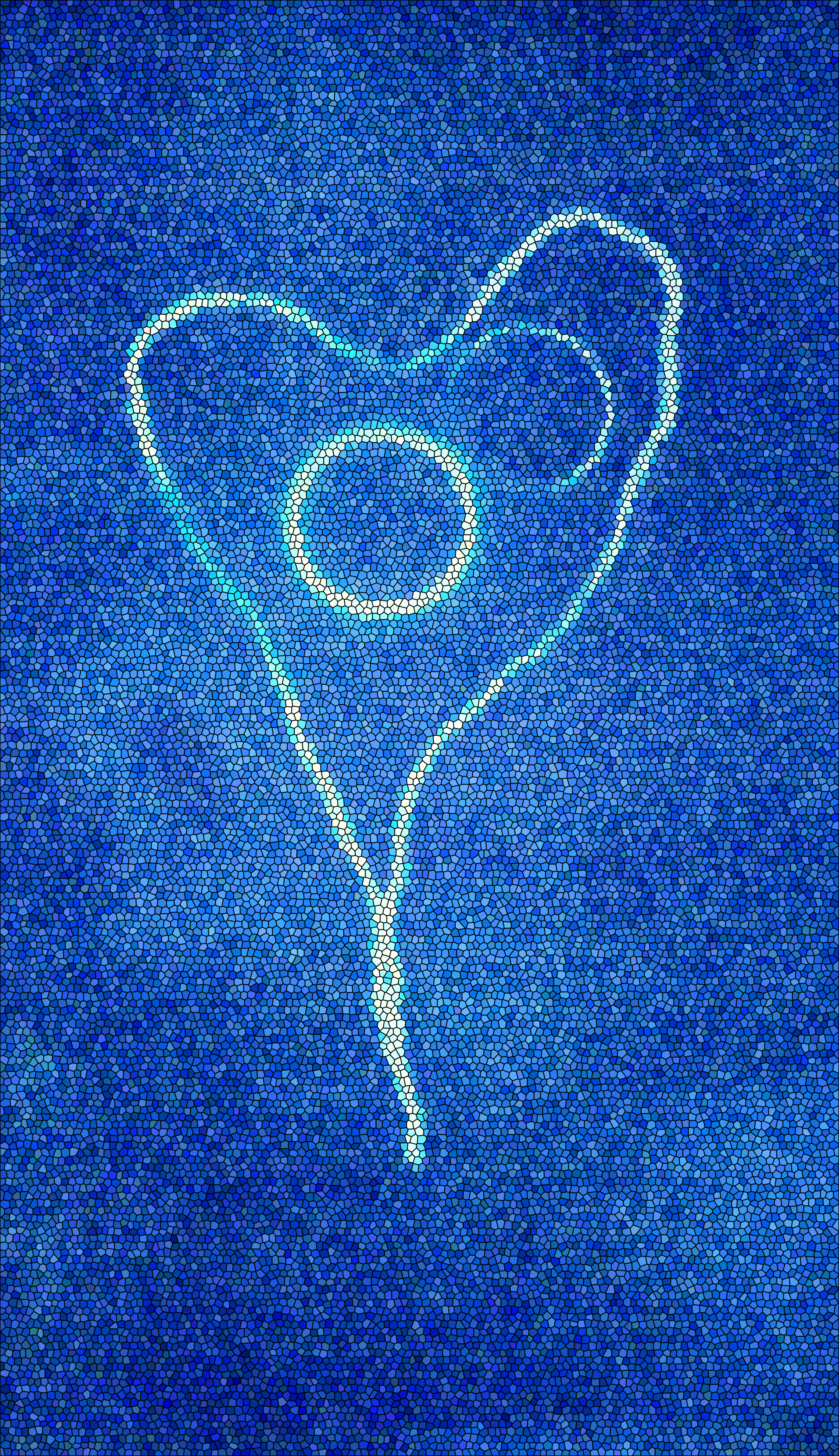 Love is a collective act - variation G | Giclée print of digitally edited cyanotype | 1 of 5 | 24 x 39cm | 2025