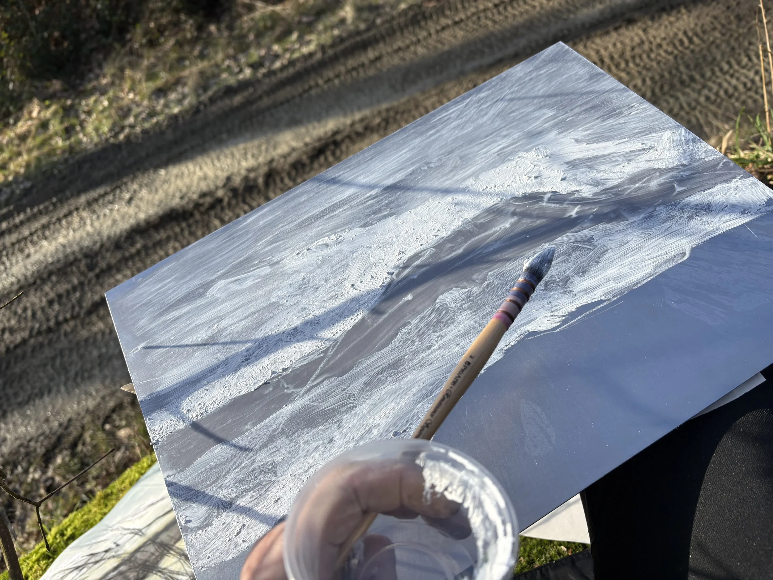 Soapground Etching
Sketching onto the plate with soapground
