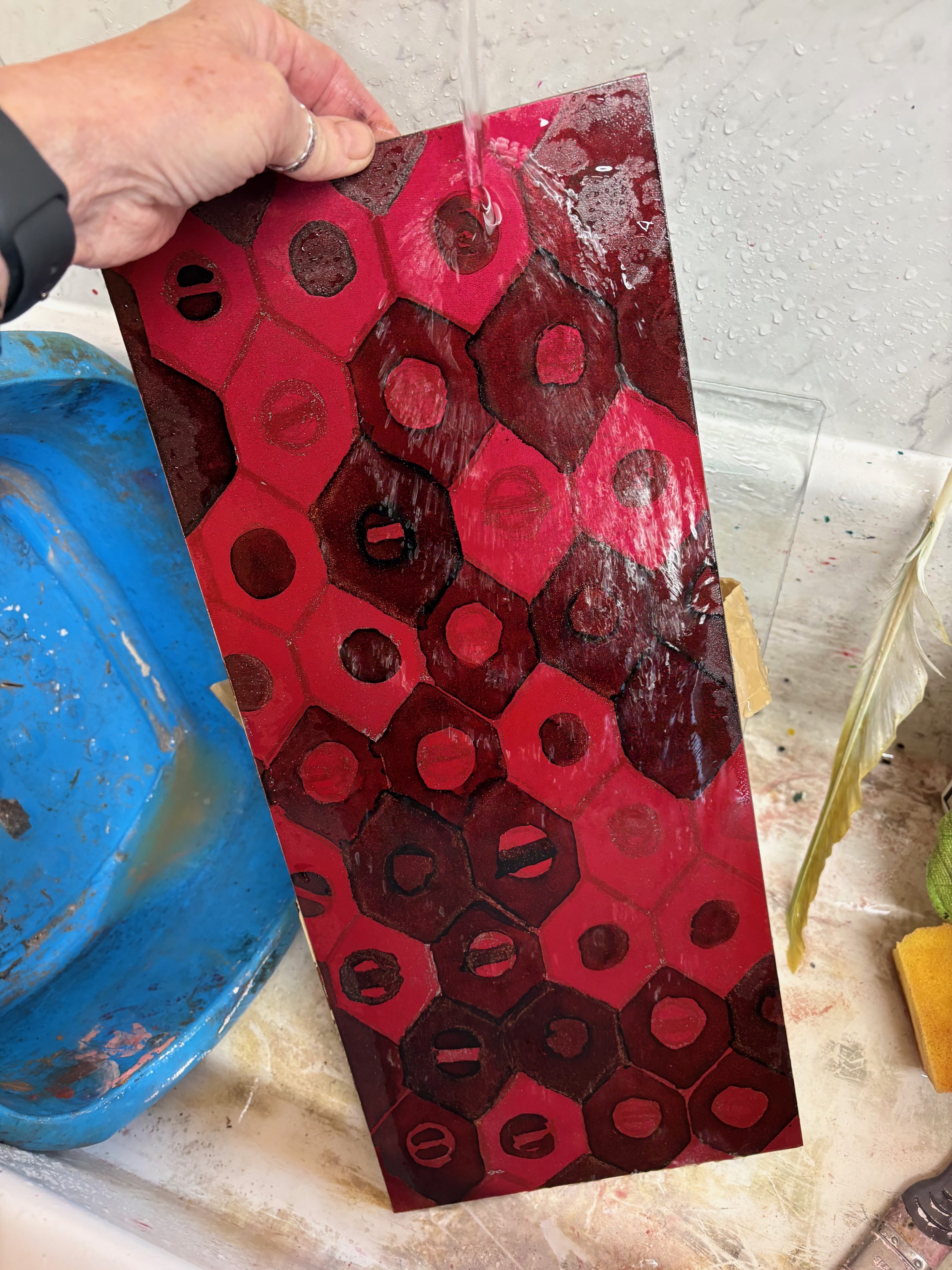 Mermaid Skin
Etching the Plate