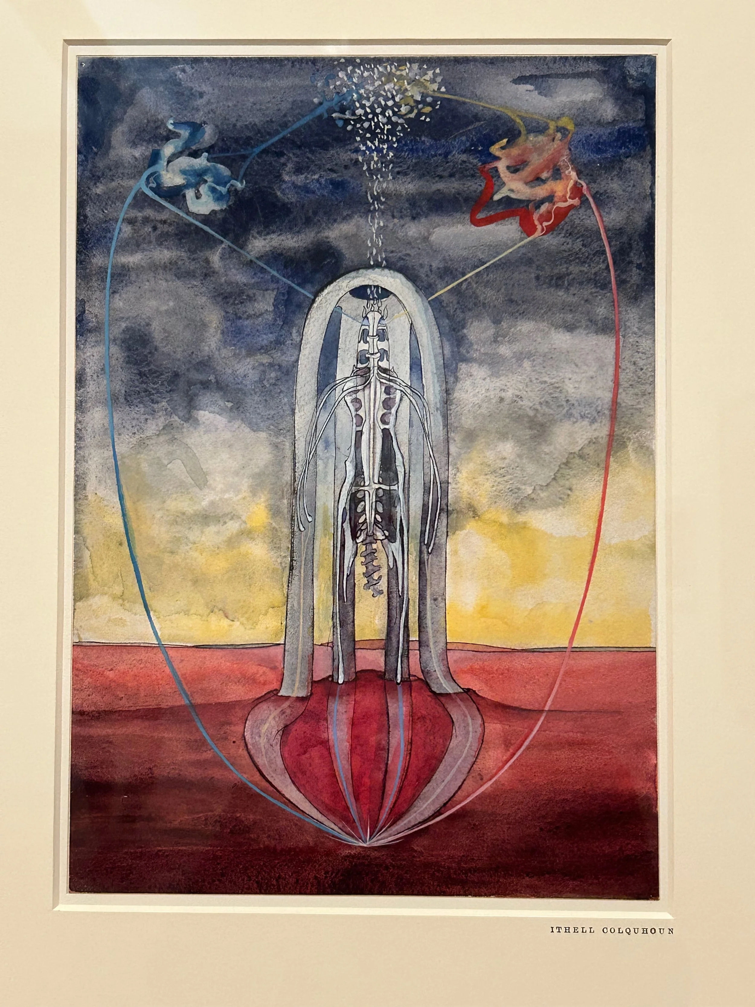 Mausoleum
C.1944
Pen, black ink and watercolour with bodycolour on paper