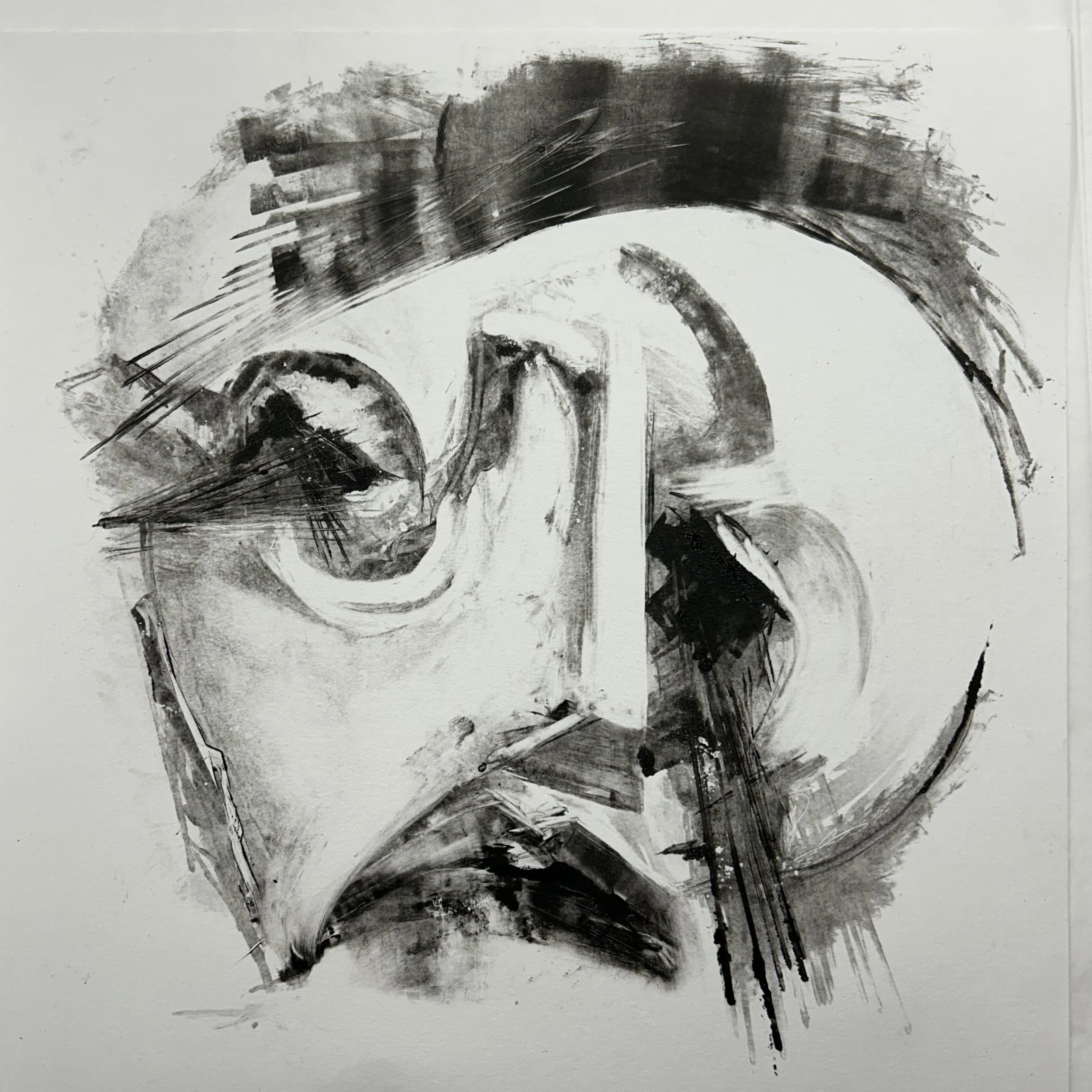 Monoprint:
State 2, 30x30 cm..