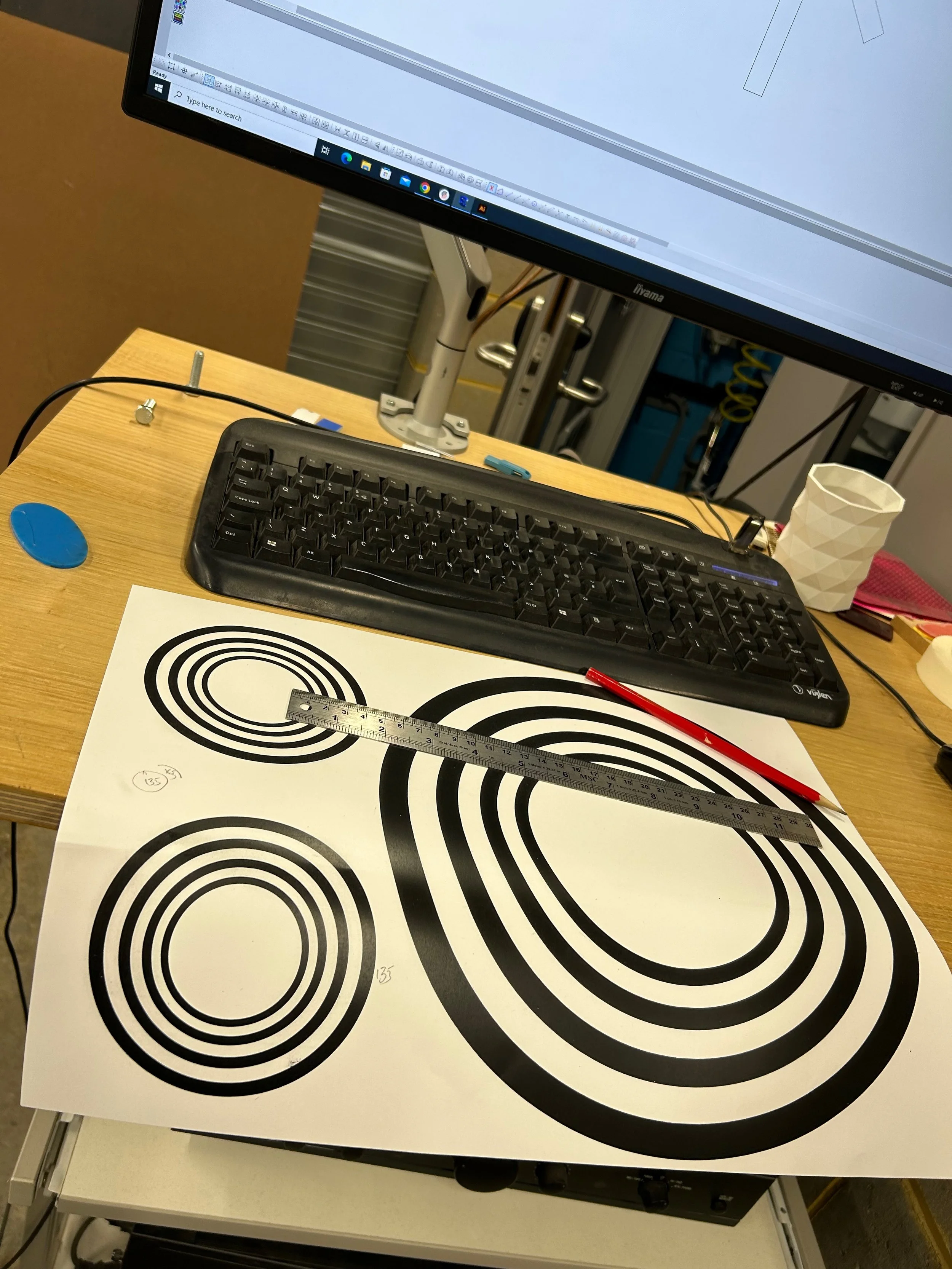 Design:
Laser cutting stencils.