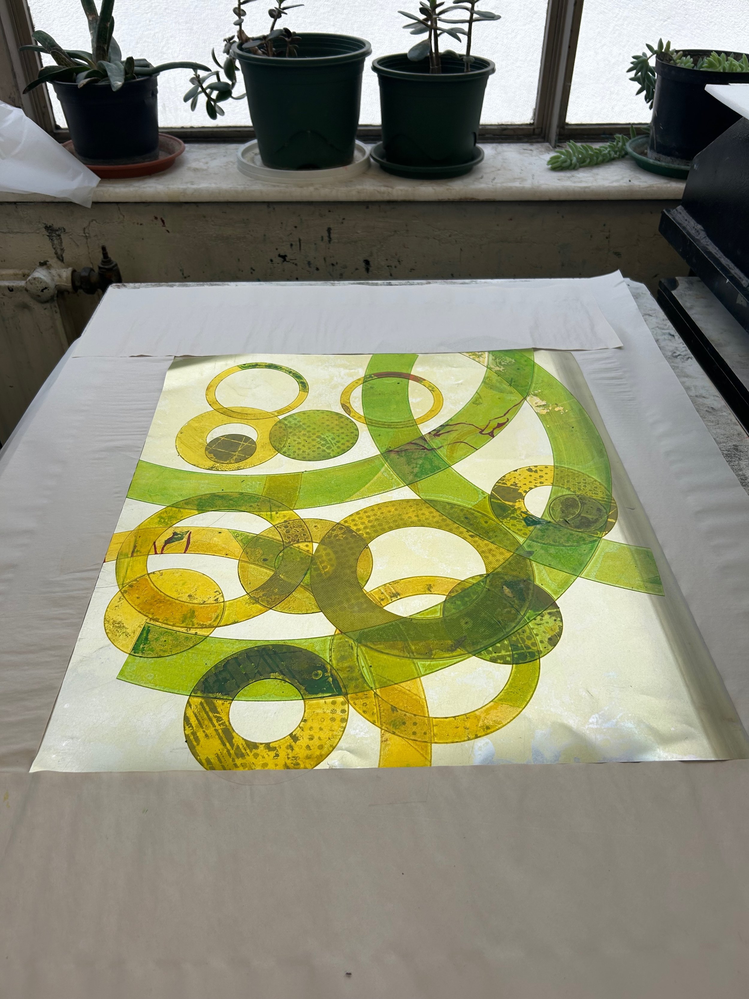 Design:
Monoprint prep.