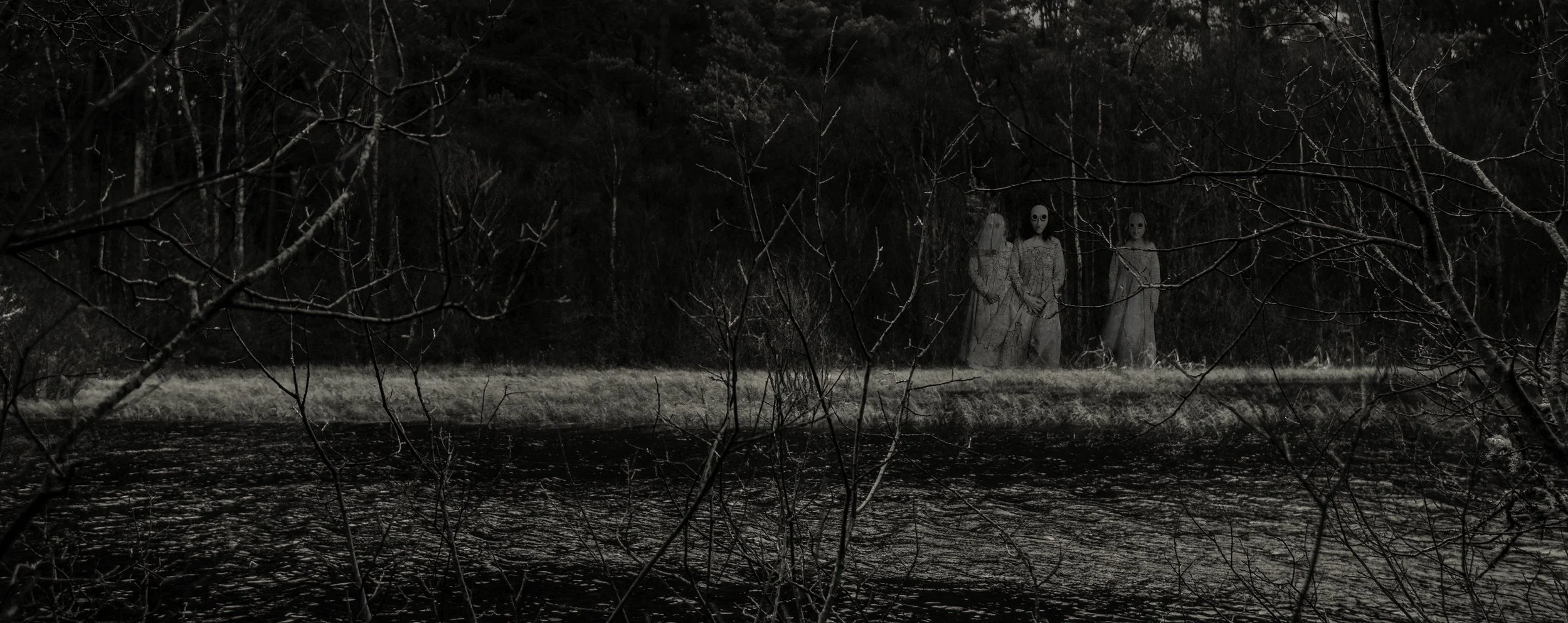   Across the Loch:    
  Digital fusion of fabric, print, and performance, 150 x 60 cm. 