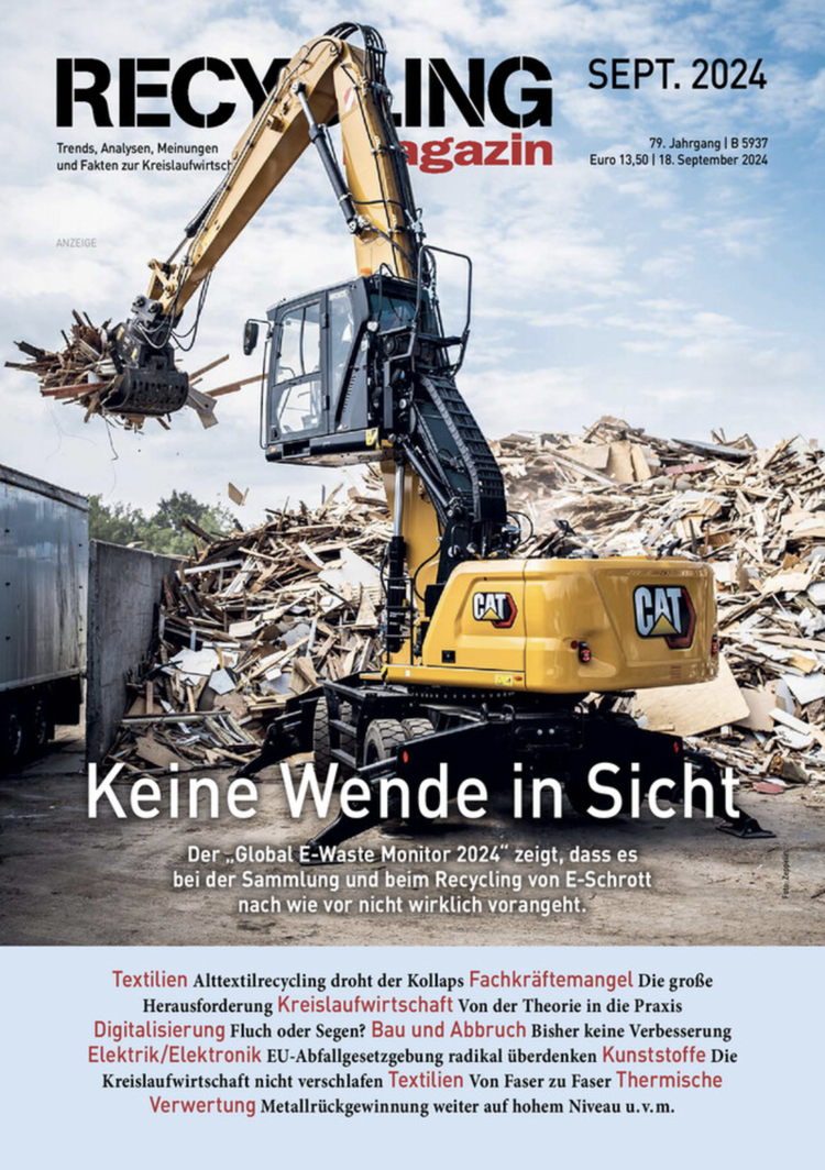 Titelseite RECYCLING magazin September 2024