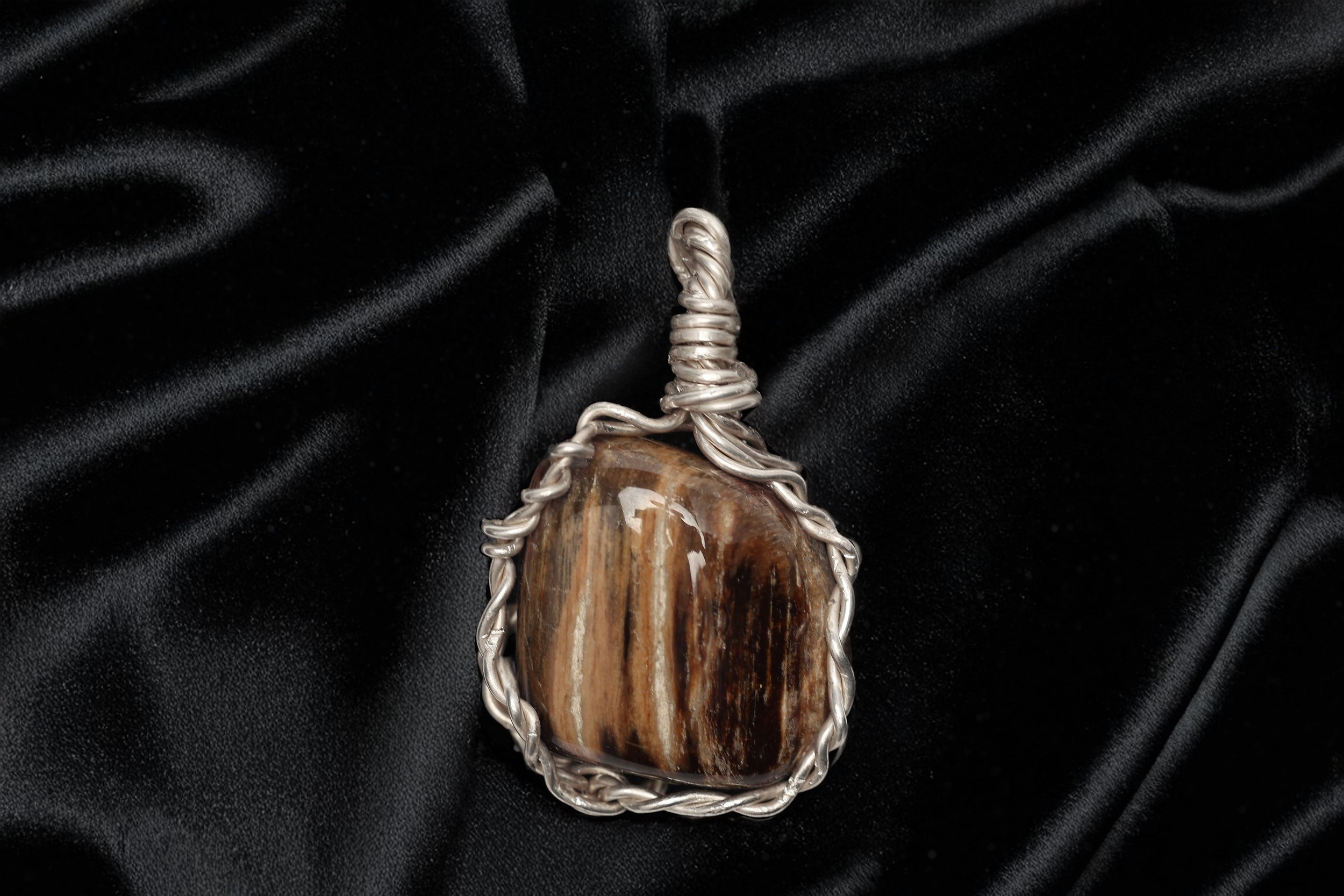 Montana Petrified Wood Pendent