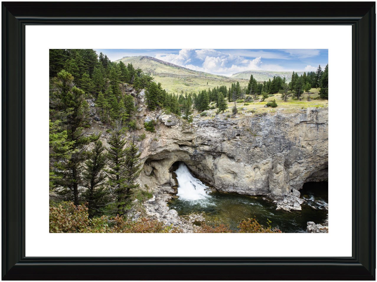Peek-a-boo Waterfall_framed_matted.jpg