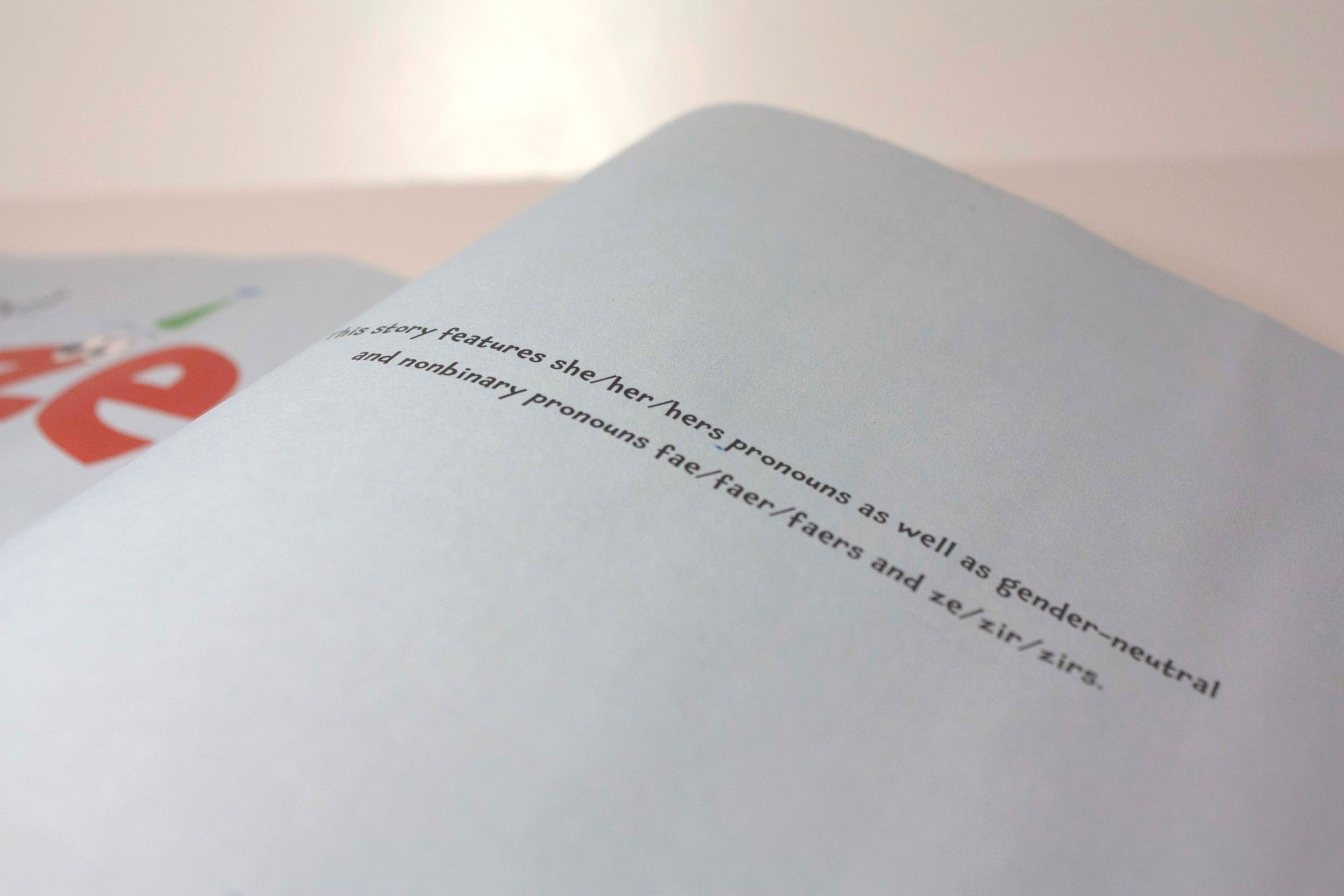 A recognition of pronouns utilized within "Pronoun Party."