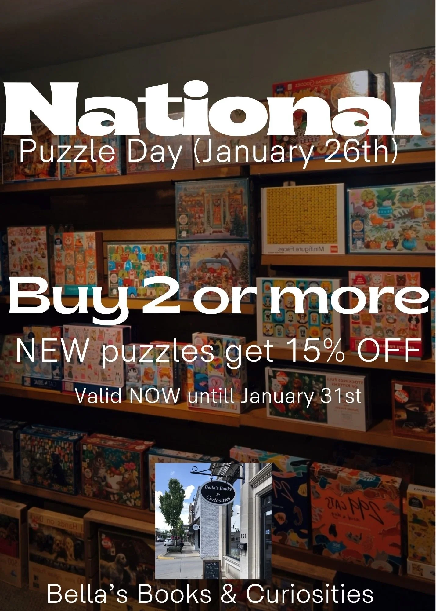 National Puzzle Day(ALL MONTH LONG) @ Bellas Books