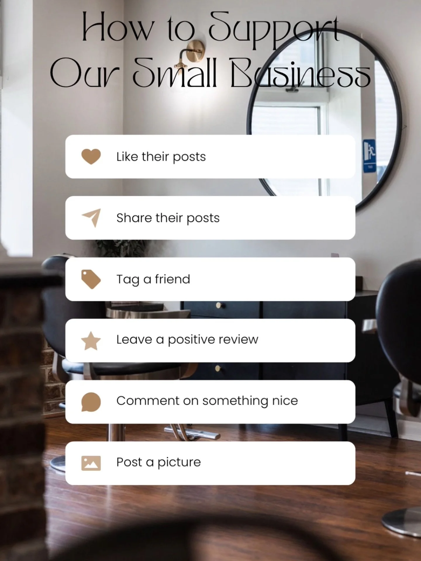 Small ways make a big difference 🤍
If you love what we do, this is how you can support our little business without spending a dime.
Every like, share, tag, and kind word truly helps us grow. Thank you for being part of our story!

#salon259 #bethleh