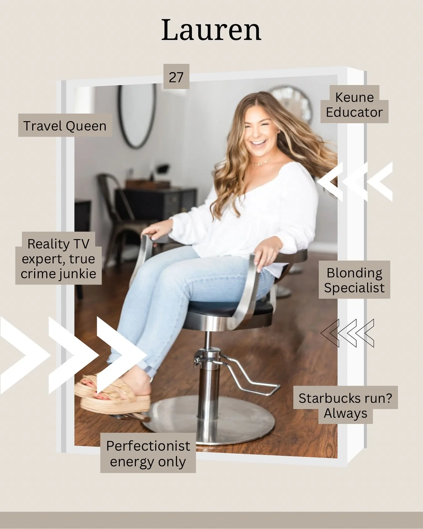 Every team needs a detail queen, and Lauren&rsquo;s ours. She keeps the blondes bright, the vibes high, and the Starbucks orders flowing!  Comment below your favorite thing about Lauren!! ⬇️⬇️⬇️

#bethlehemhairstylist #bethlehem #bethlehemhairsalon #