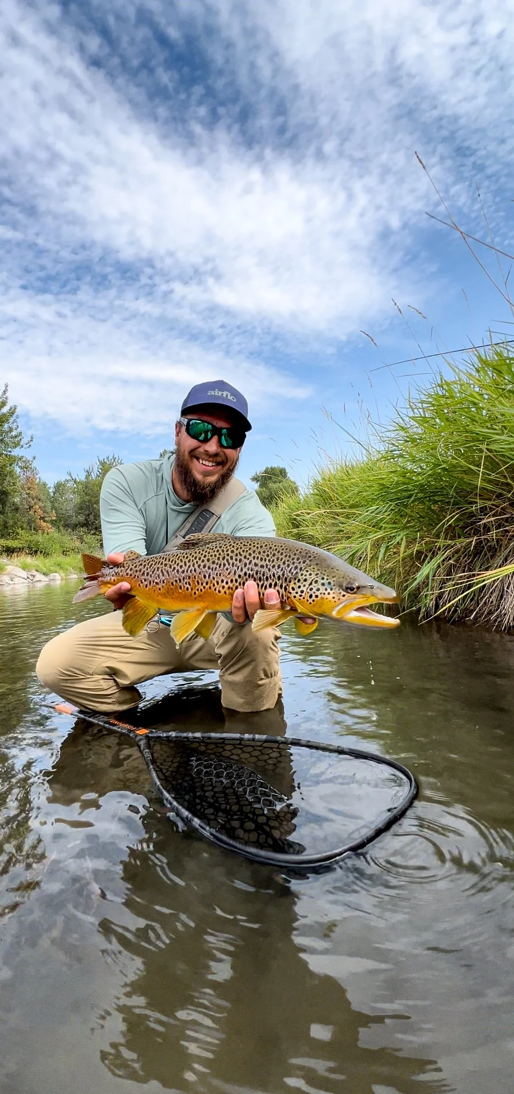 Spring creeks in Montana offer a great chance to catch big trout and experience wild Montana scenery on guide trips with Bozeman Based guide service Rising Trout Fly Fishing Outfitters