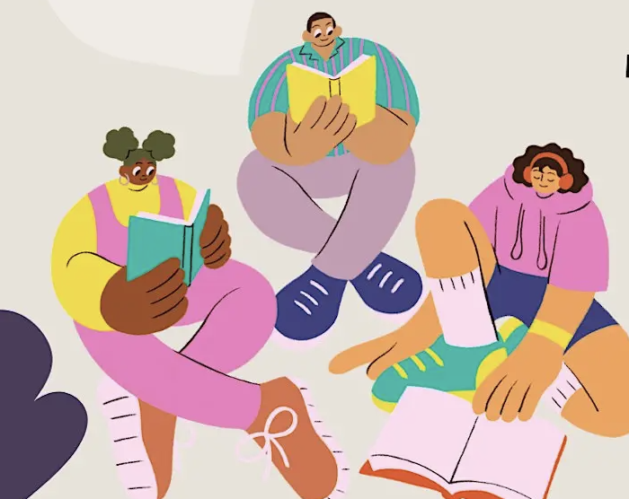 Graphic of children reading